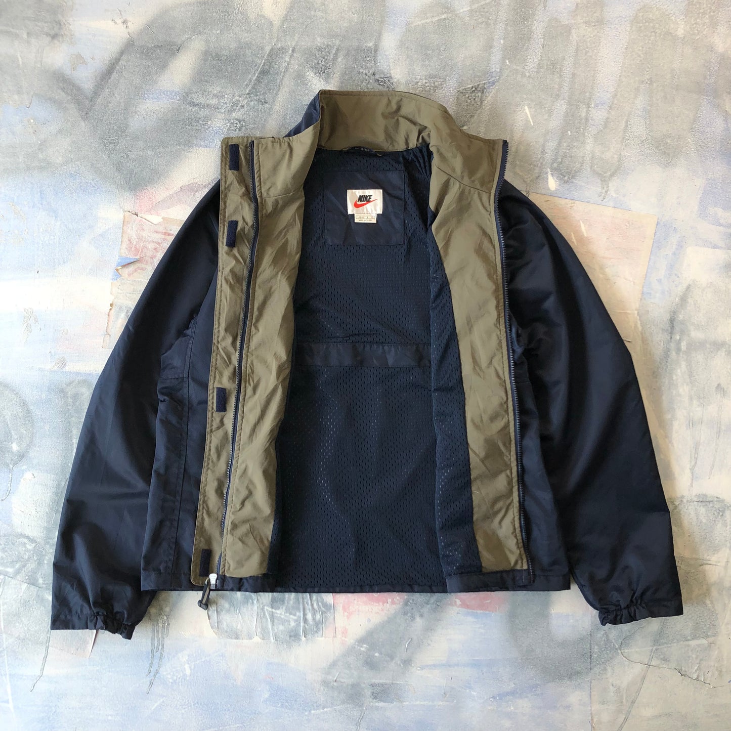 Vintage 90s Nike Mock Neck Full Zip Sport Jacket L