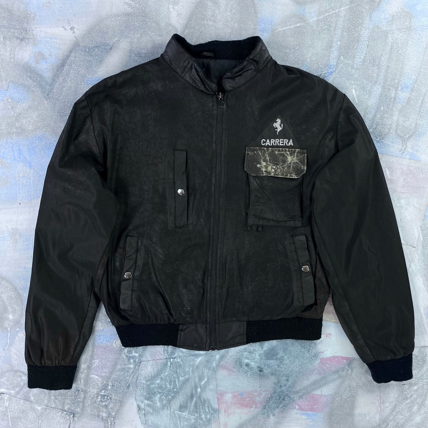Vintage Carrera Porsche Bomber Zip Jacket L