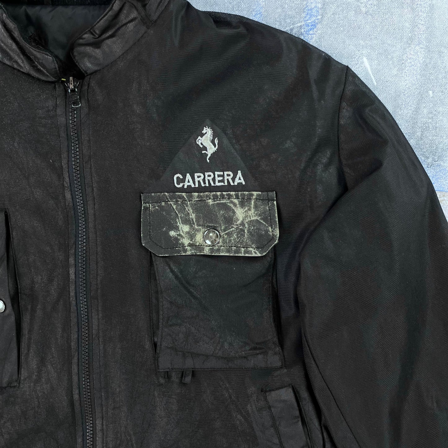 Vintage Carrera Porsche Bomber Zip Jacket L