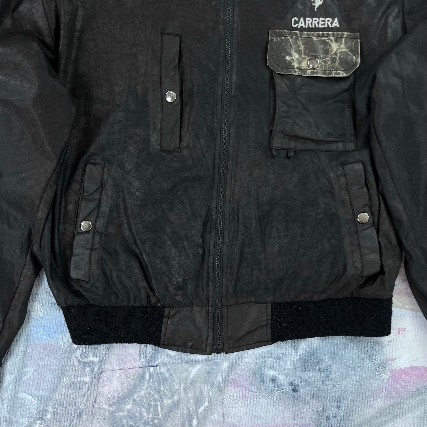 Vintage Carrera Porsche Bomber Zip Jacket L