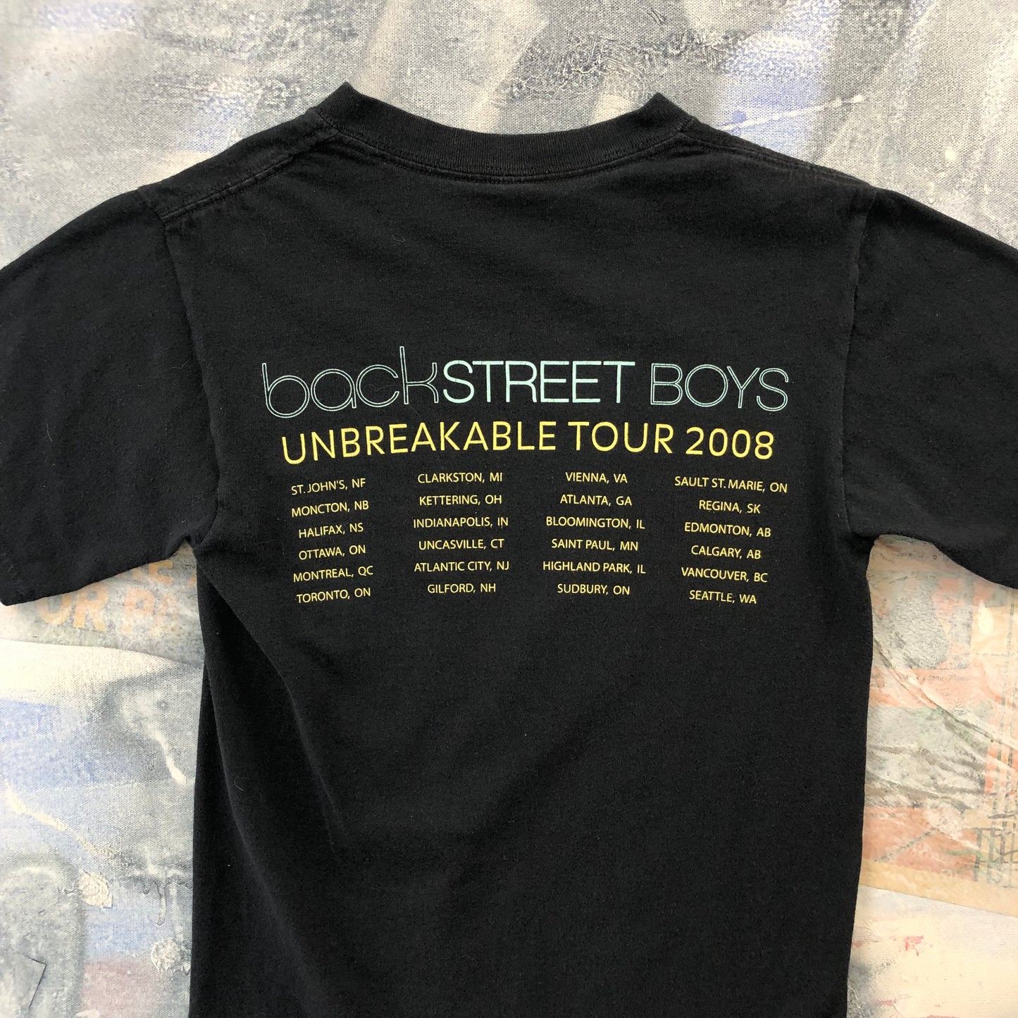 Vintage 2008 Backstreet Boys Unbreakable Tour T Shirt S