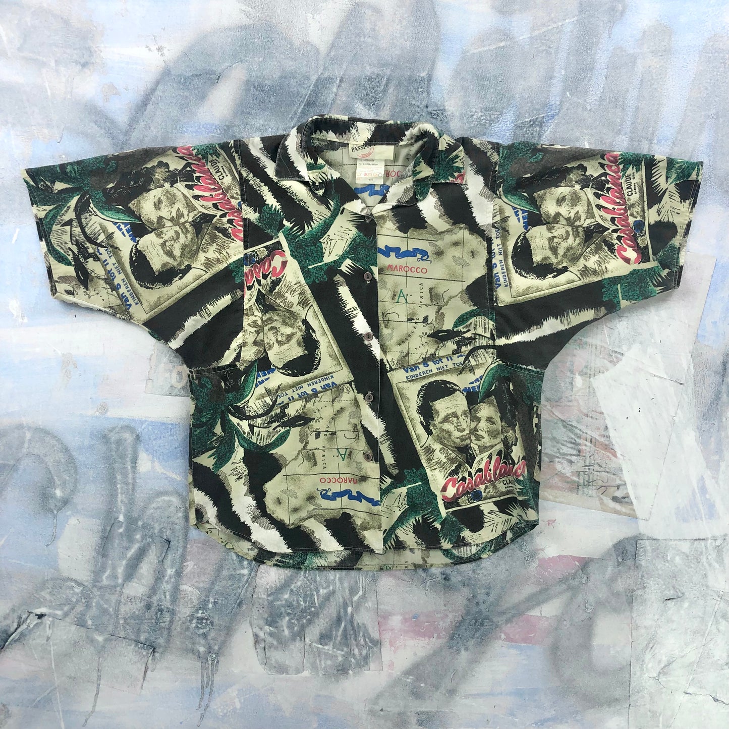 Vintage Casablanca AOP Marocco Button Shirt S