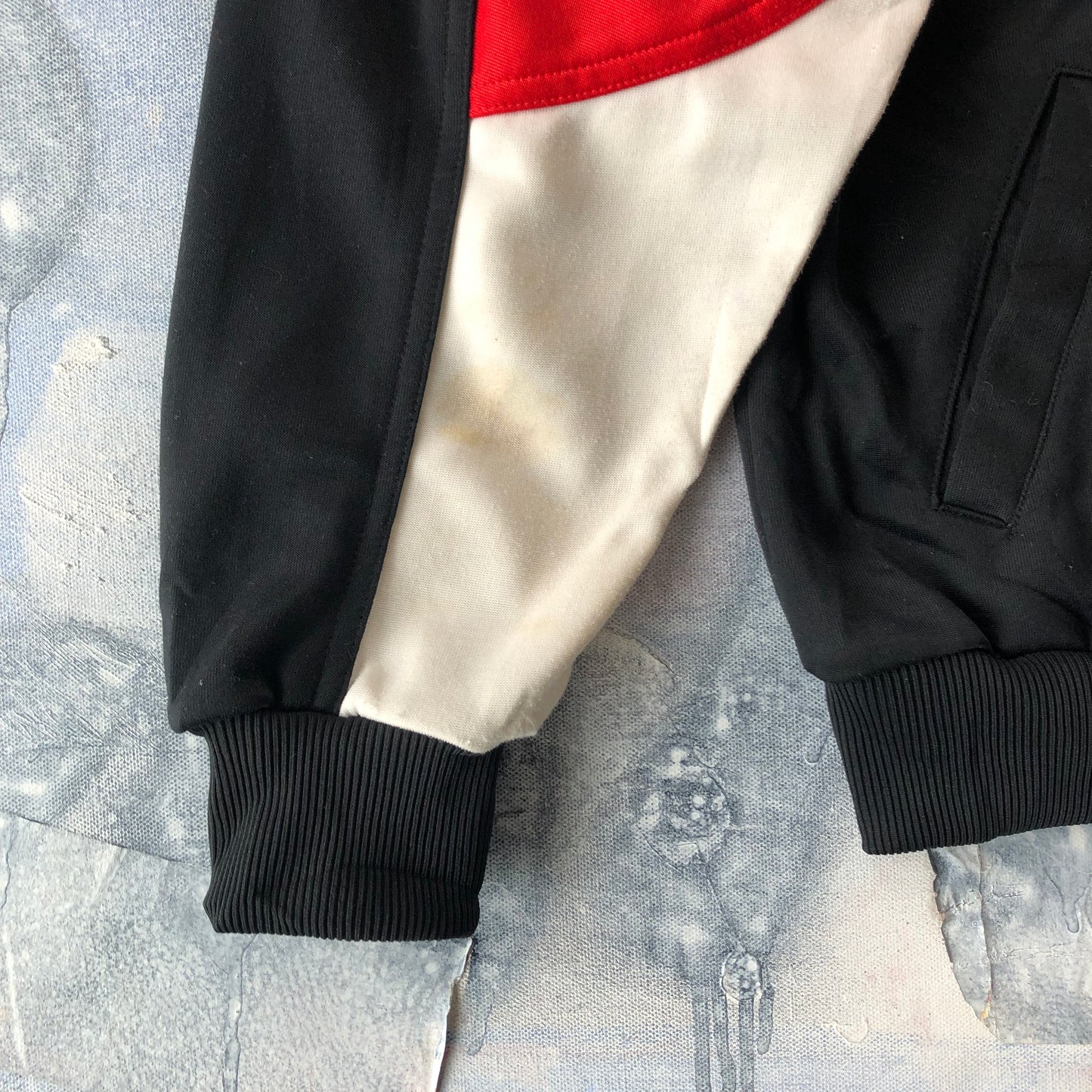 Vintage 80s Adidas Trefoil Colorblock Zip Jacket