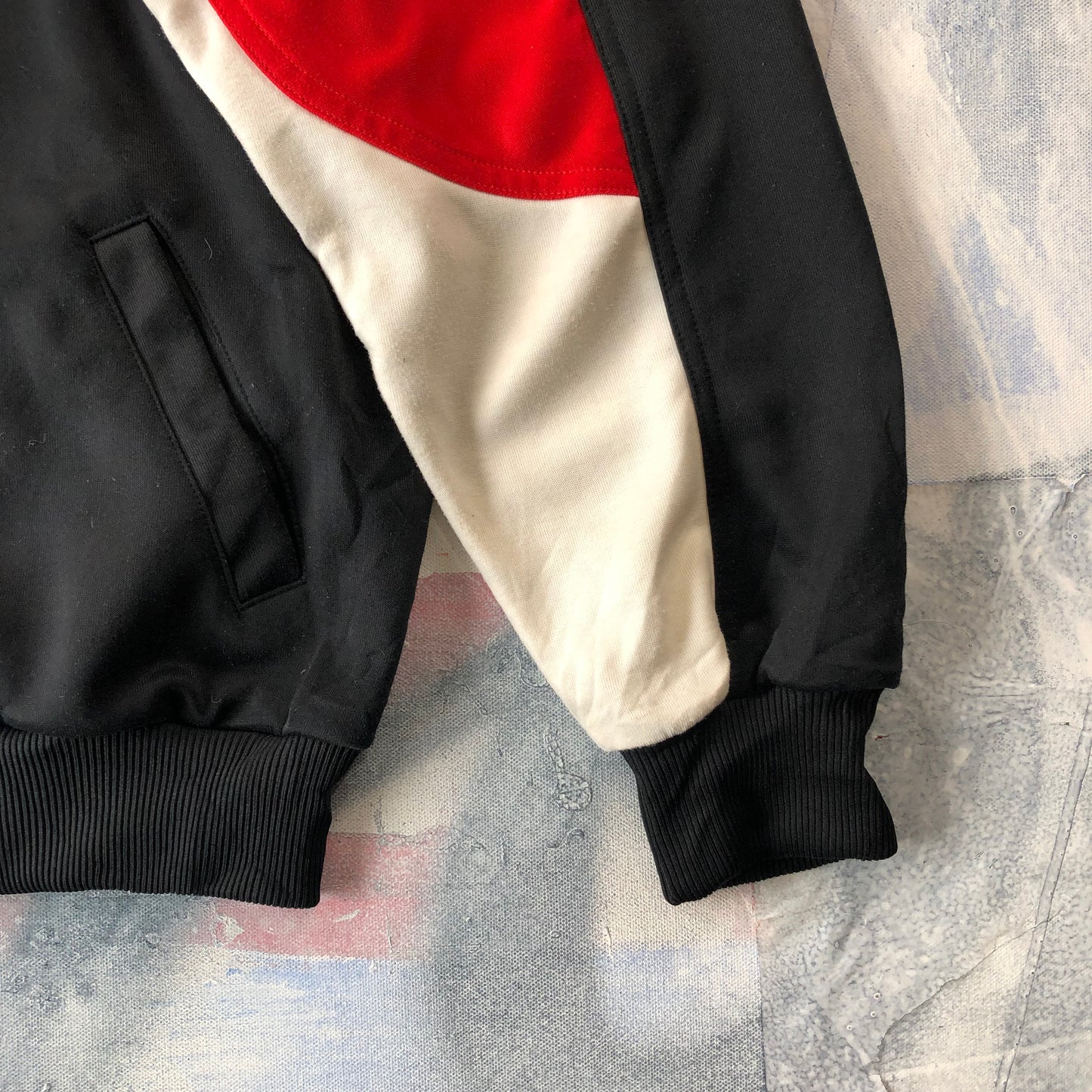Vintage 80s Adidas Trefoil Colorblock Zip Jacket