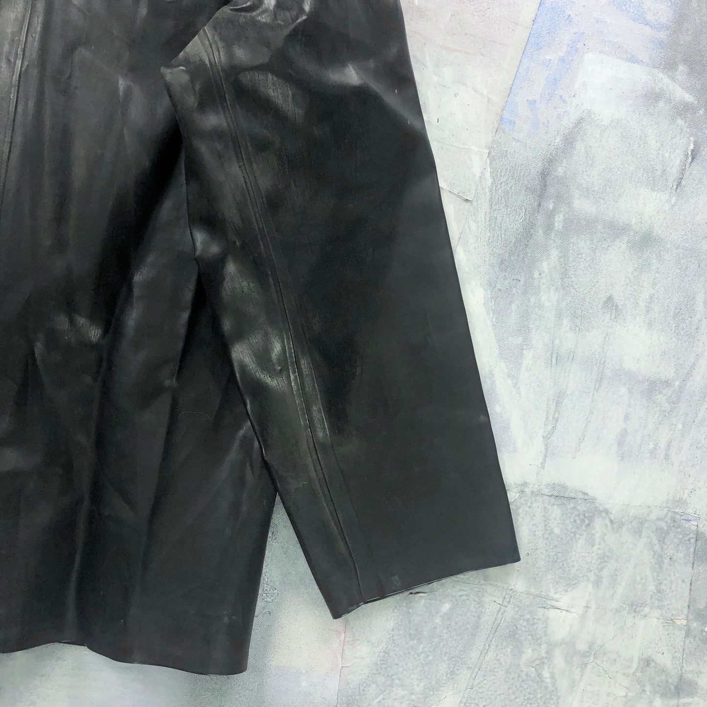 Vintage Black Diamond Fisherman Leather Utility Button Jacket M