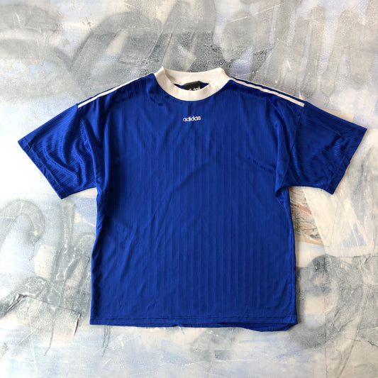 Vintage 90s Adidas Three Stripes Jersey T Shirt L
