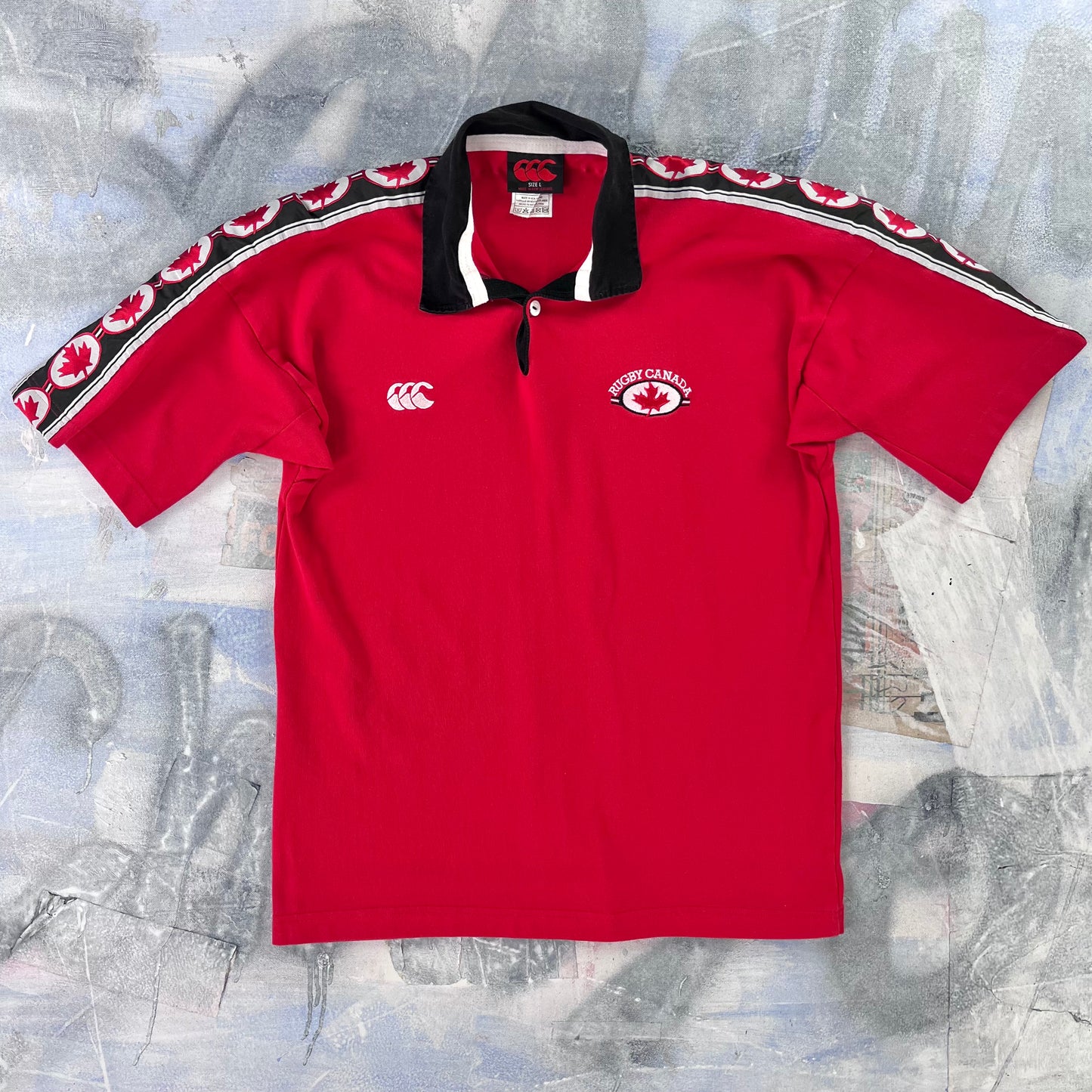 Canterbury Team Canada Rugby Polo Shirt L