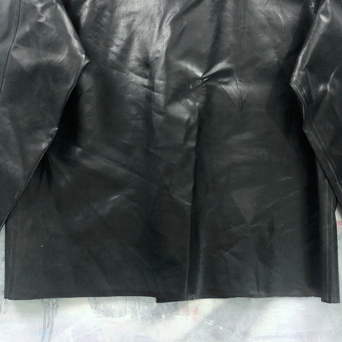 Vintage Black Diamond Fisherman Leather Utility Button Jacket M