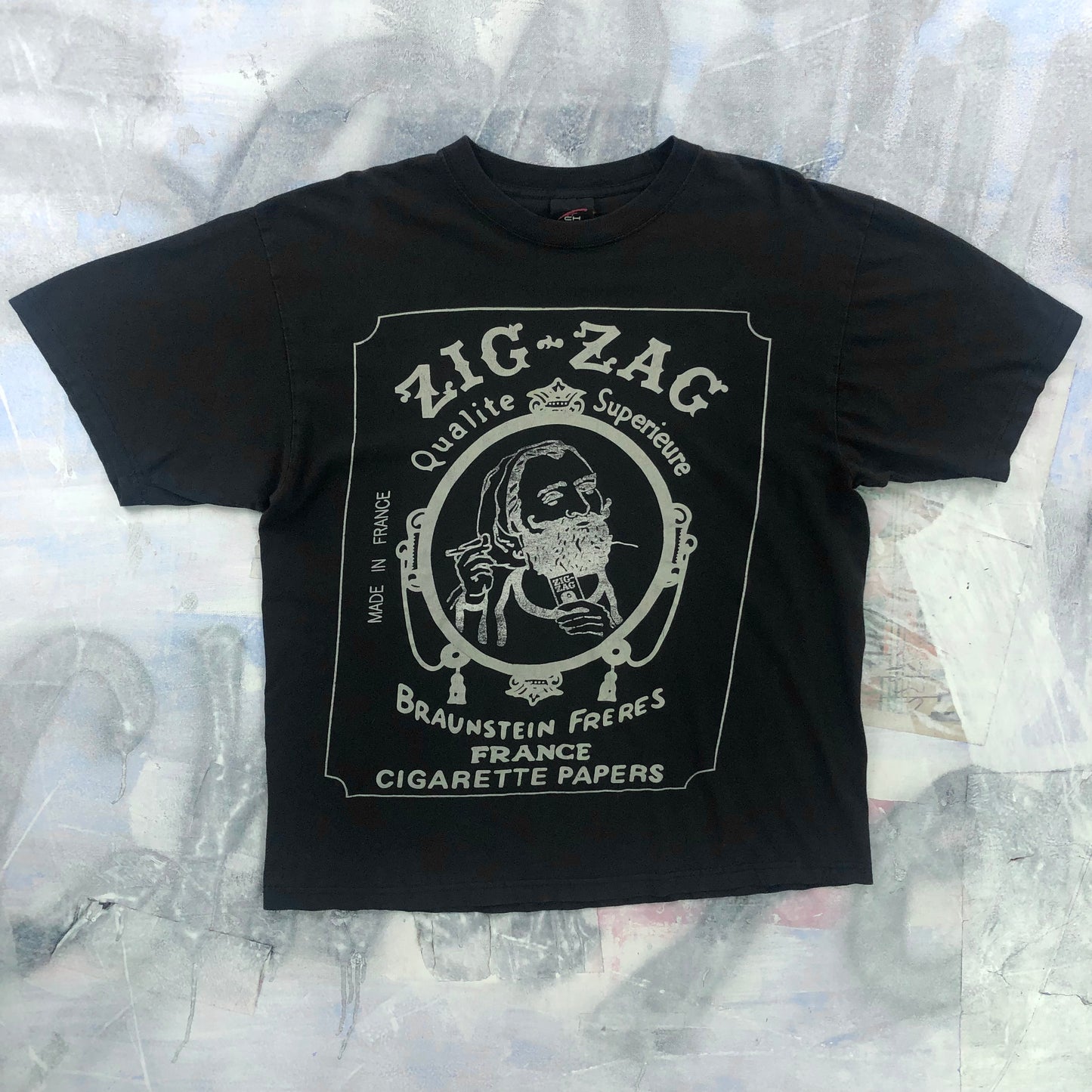 Vintage Zig Zag Qualite Superieure Made In France Cigarette Papers T Shirt XL
