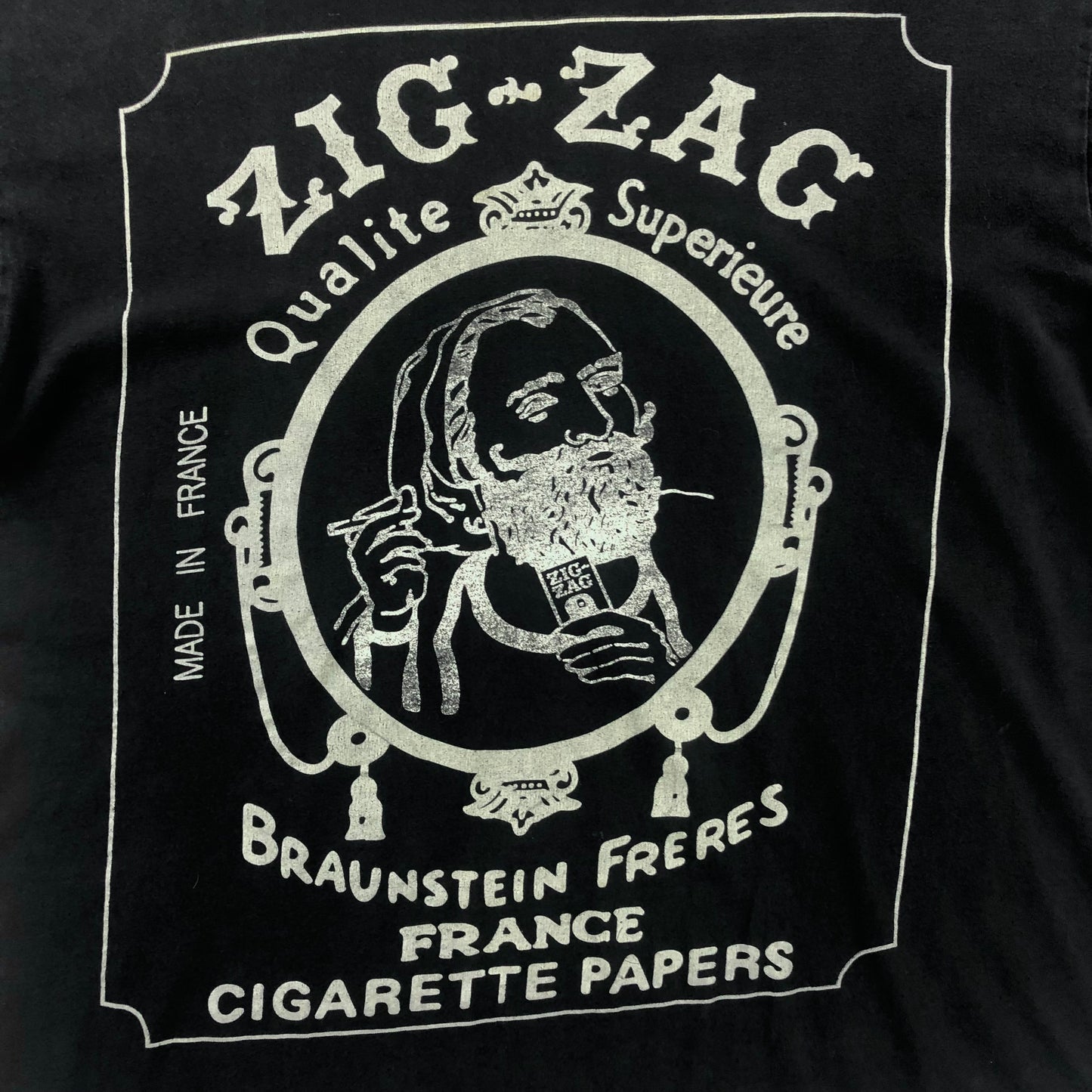 Vintage Zig Zag Qualite Superieure Made In France Cigarette Papers T Shirt XL