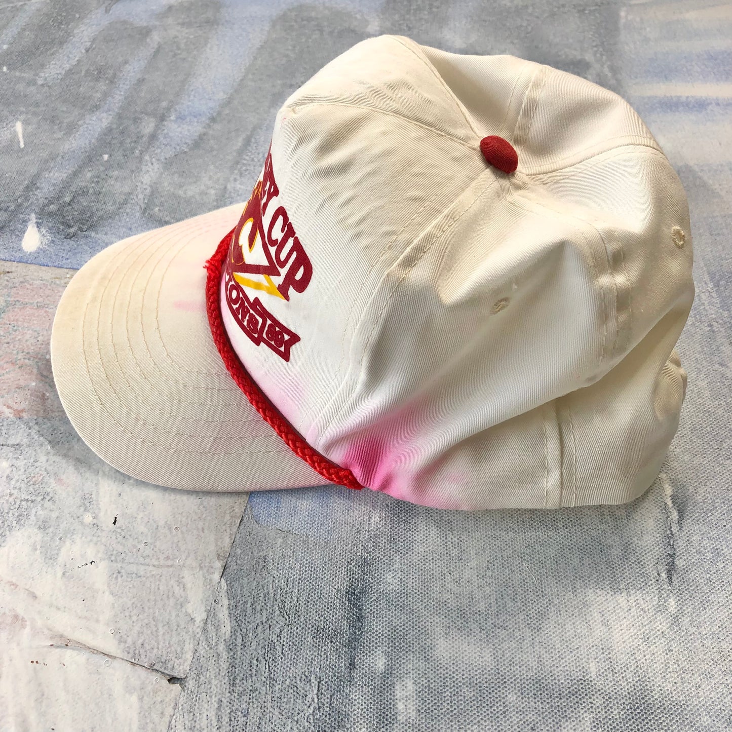Vintage 1989 Calgary Flames Stanley Cup Champions String Snapback Hat