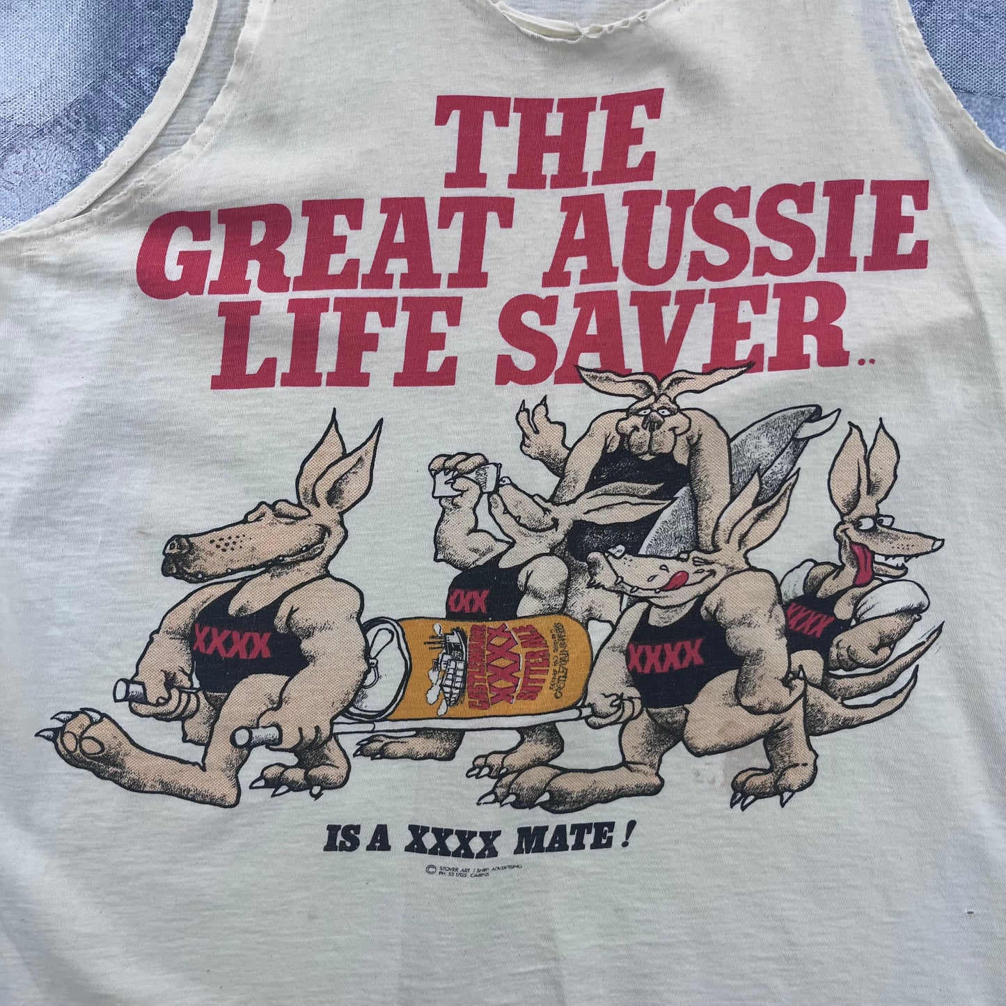 Vintage The Great Aussie Life Saver Single Stitch Tank Top S