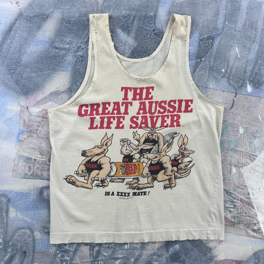 Vintage The Great Aussie Life Saver Single Stitch Tank Top S