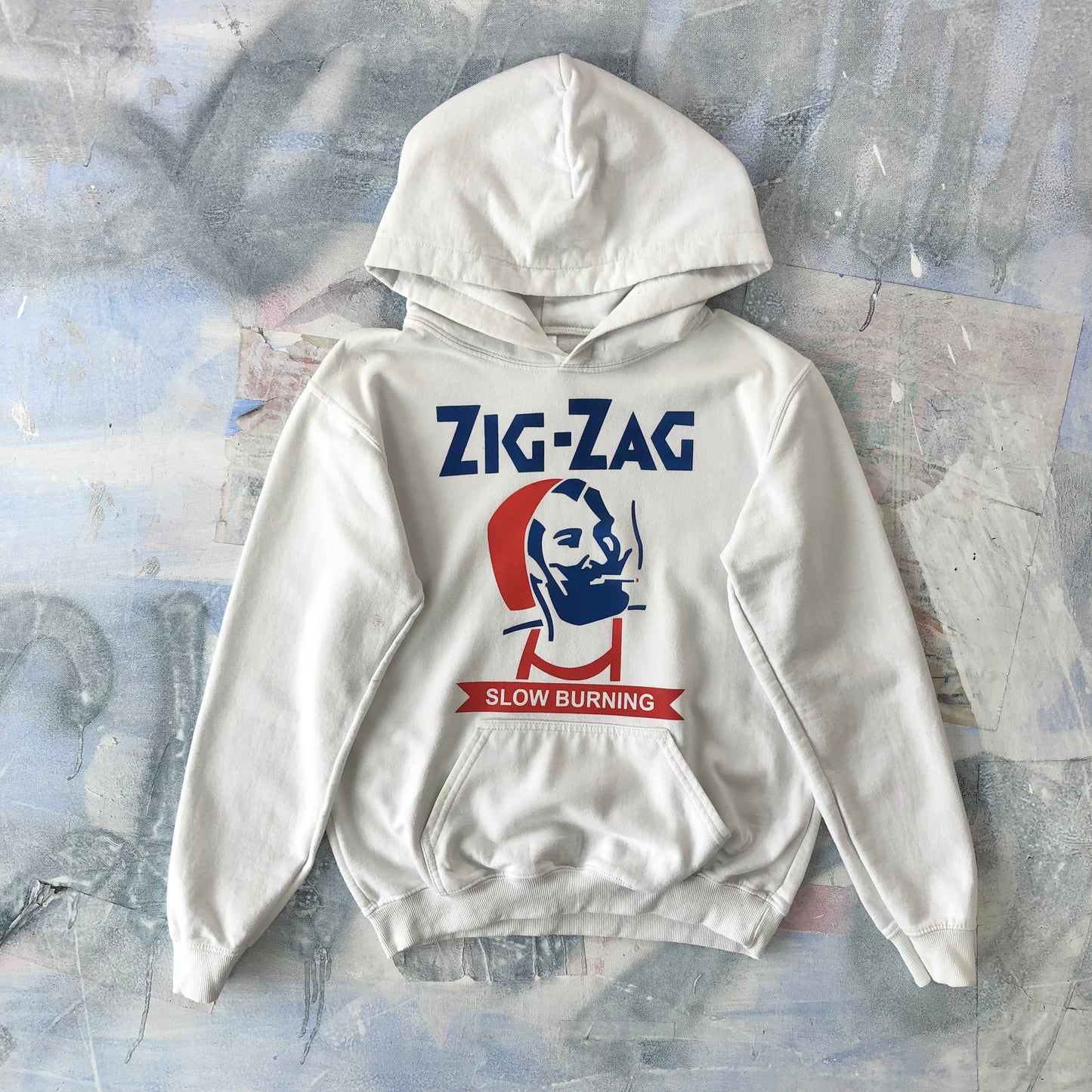 Vintage Zig Zag Slow Burning Rolling Papers Hoodie Sweatshirt S