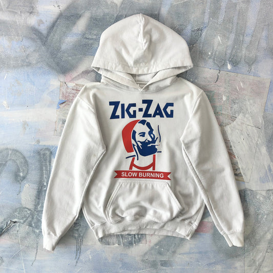 Vintage Zig Zag Slow Burning Rolling Papers Hoodie Sweatshirt S