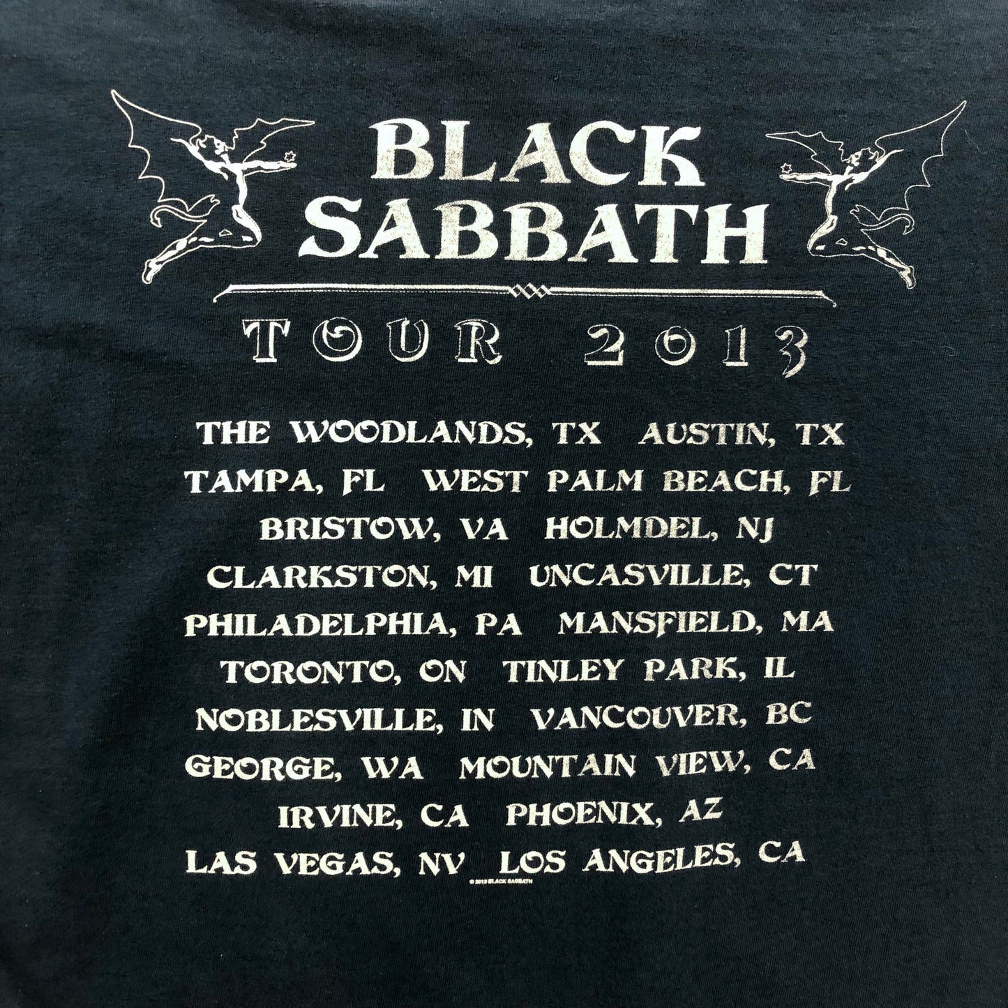 Vintage Black Sabbath 2013 Tour T Shirt XL