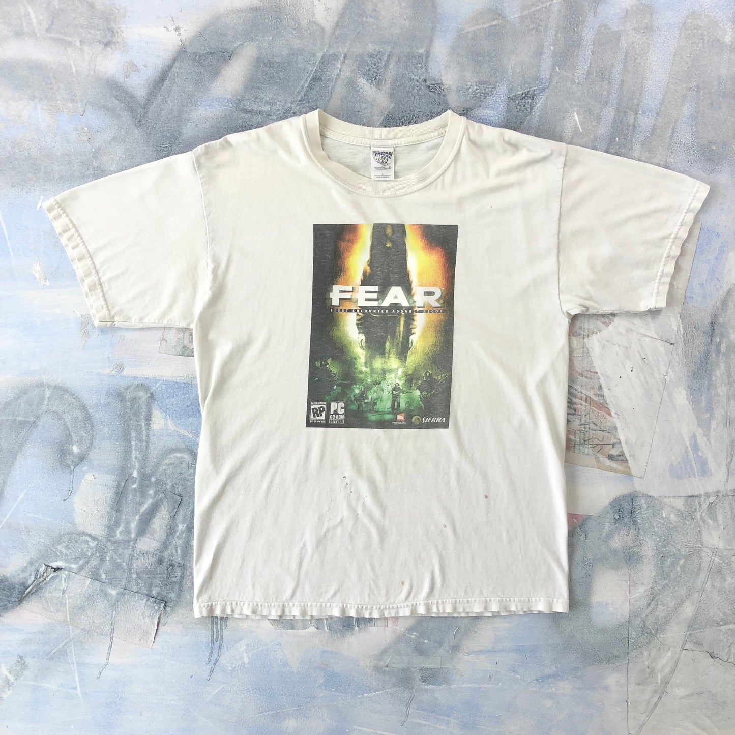 Vintage Fear First Encounter Assault Recon Game T Shirt L