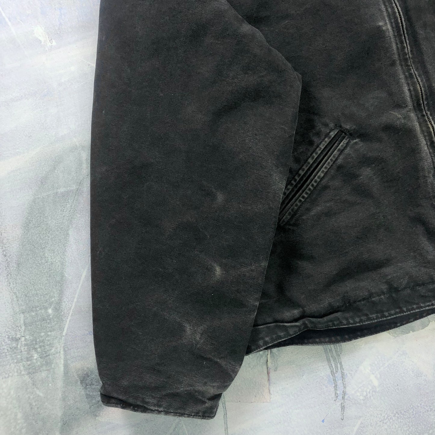 Vintage Carhartt J141 Sherpa Lined Workwear Hooded Zip Jacket XXL