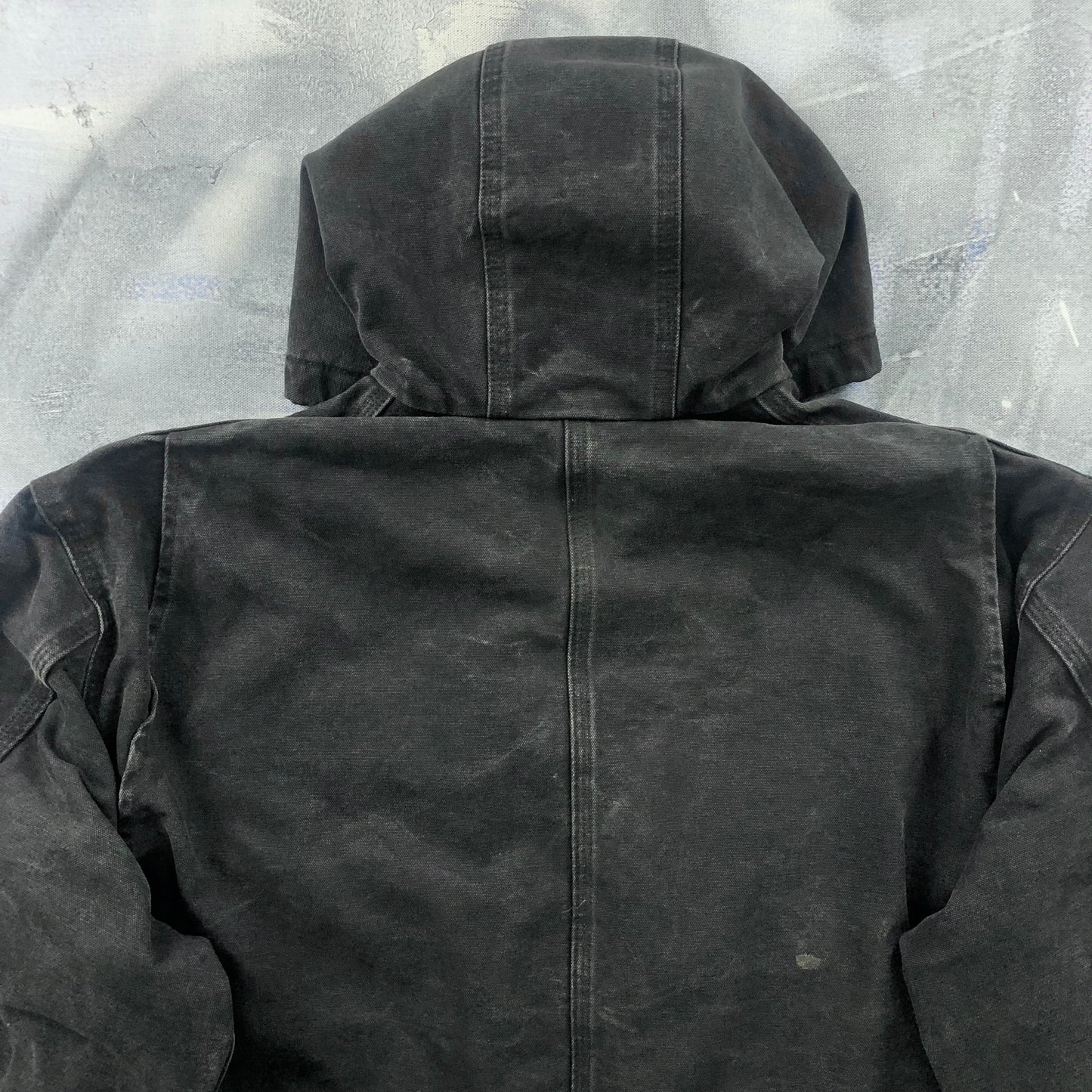 Vintage Carhartt J141 Sherpa Lined Workwear Hooded Zip Jacket XXL