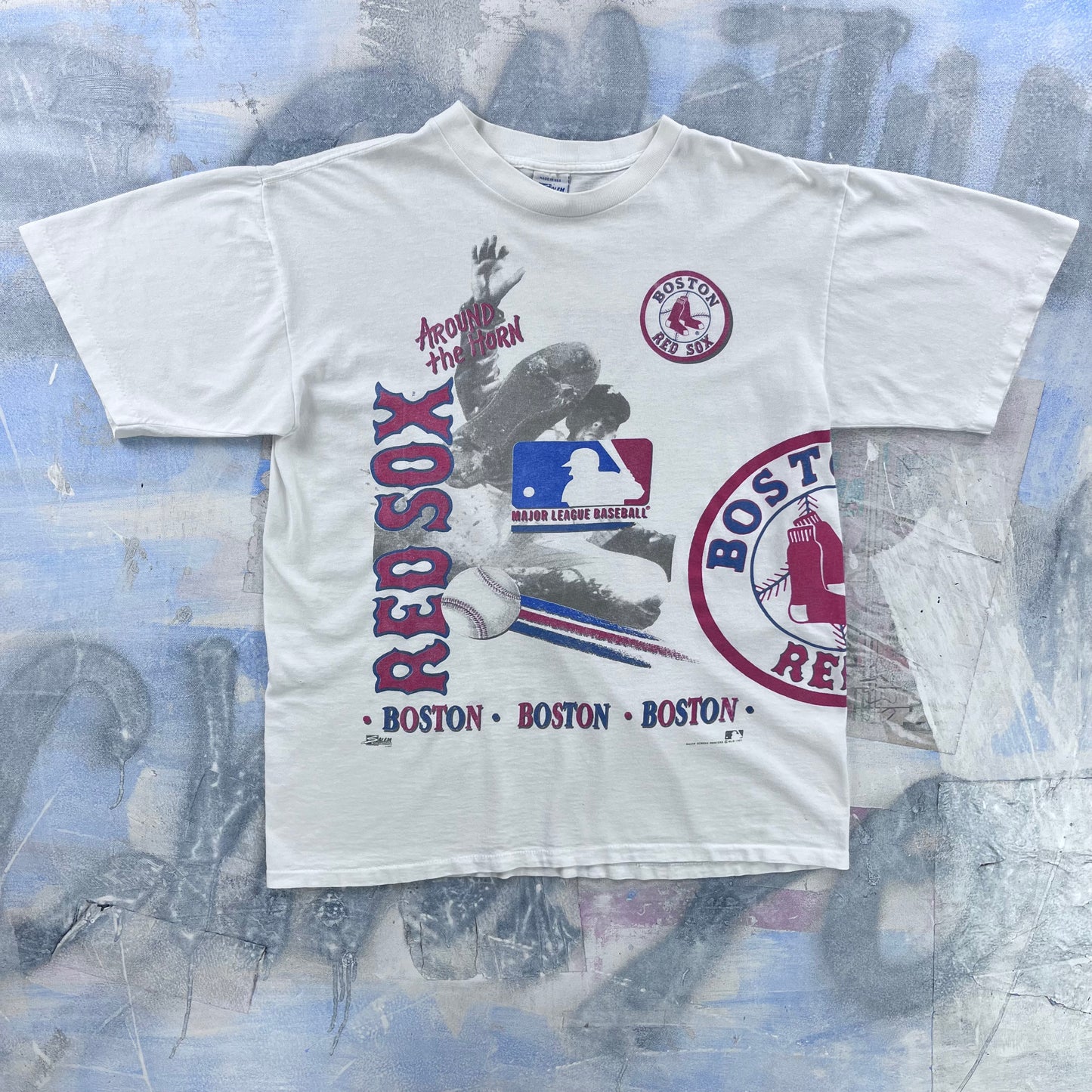 Vintage 90s USA MLB Boston Red Sox Single Stitch T Shirt XL