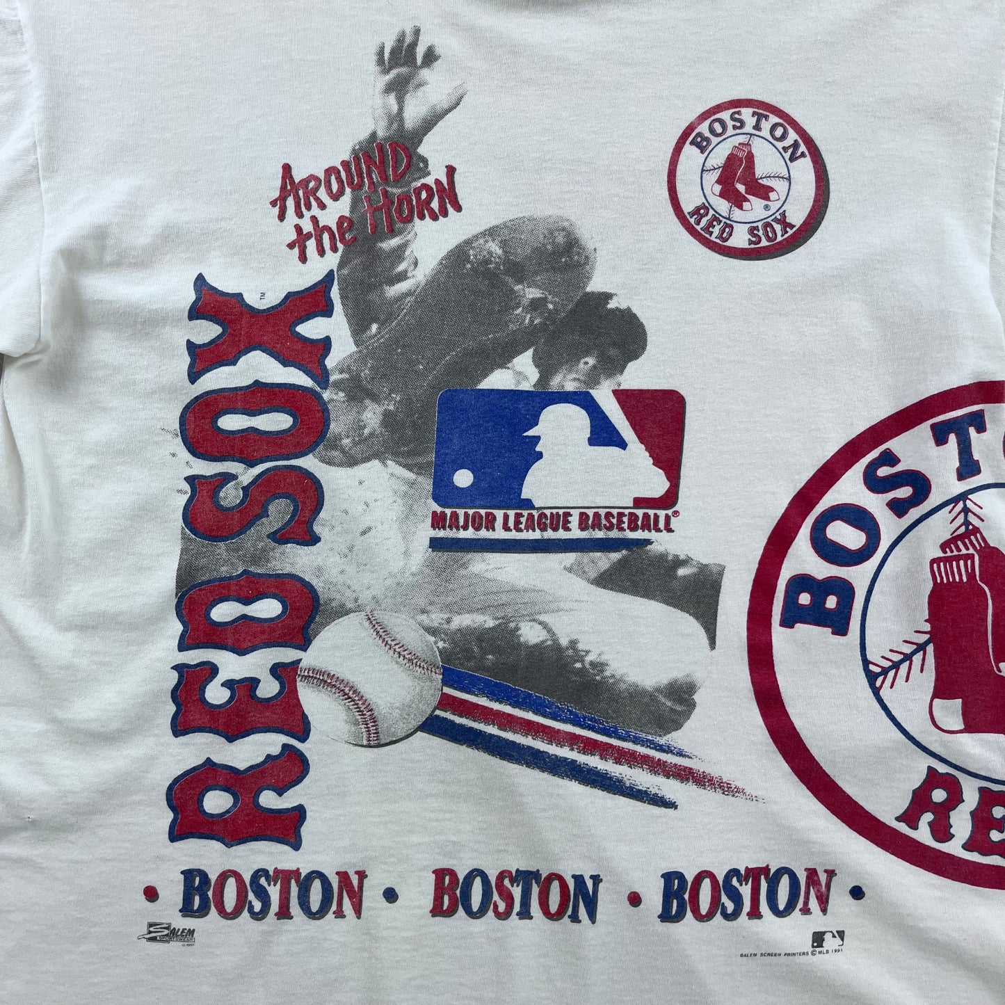 Vintage 90s USA MLB Boston Red Sox Single Stitch T Shirt XL