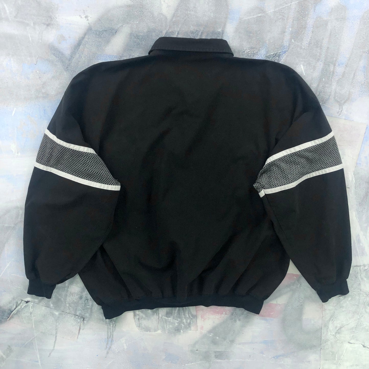 Vintage 90s Stripe Quarter Button Polo Long Sleeve Sweatshirt XXXL