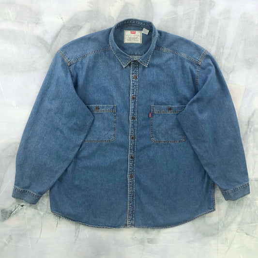 Vintage 90s Levis Denim Button Shirt XXXL