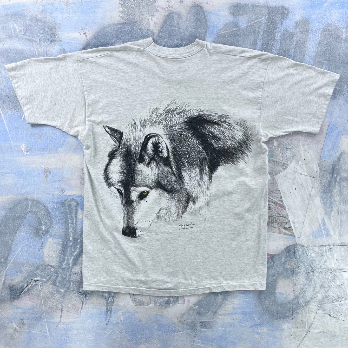 Vintage 90s Lone Wolf Vancouver Island BC Single Stitch T Shirt XXL