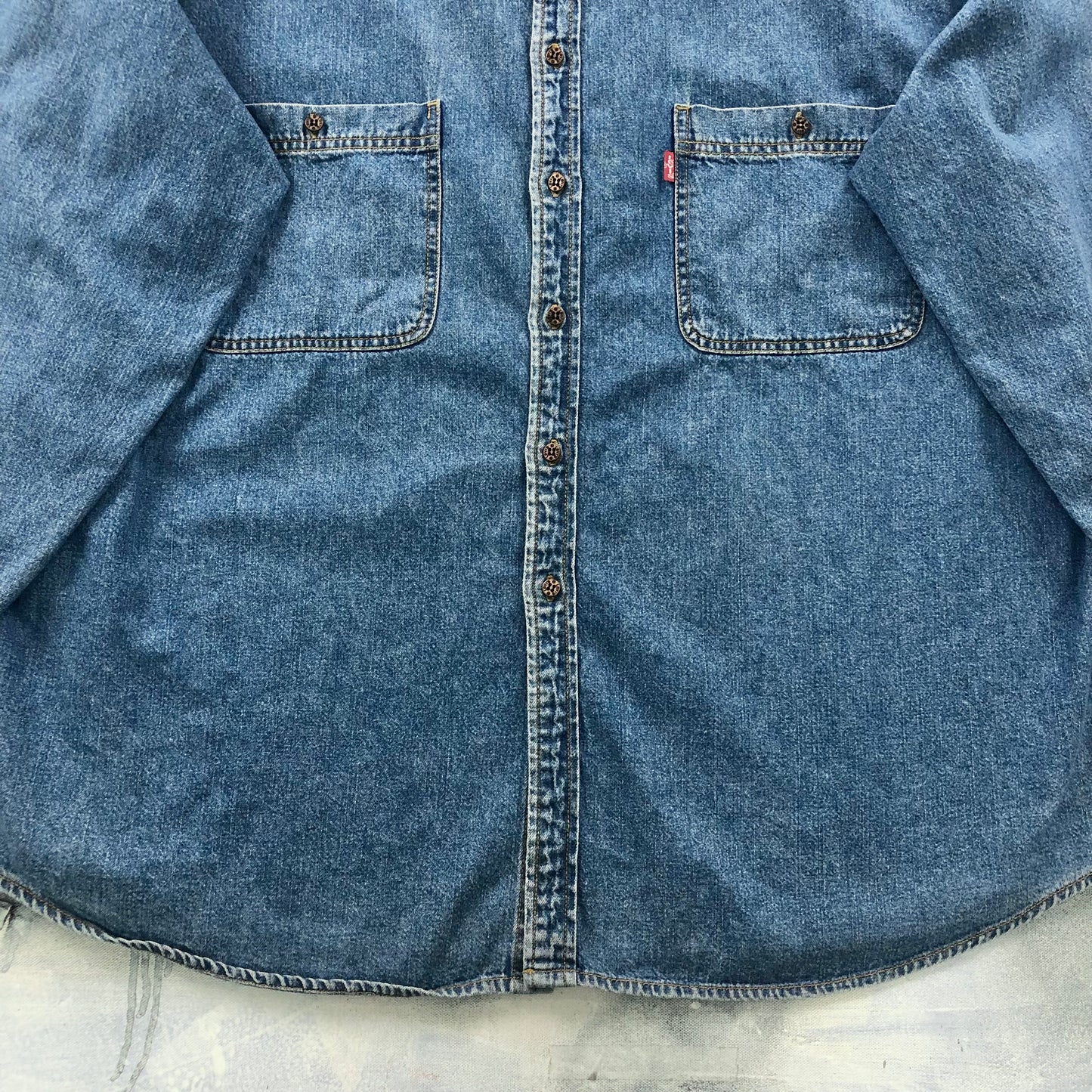 Vintage 90s Levis Denim Button Shirt XXXL