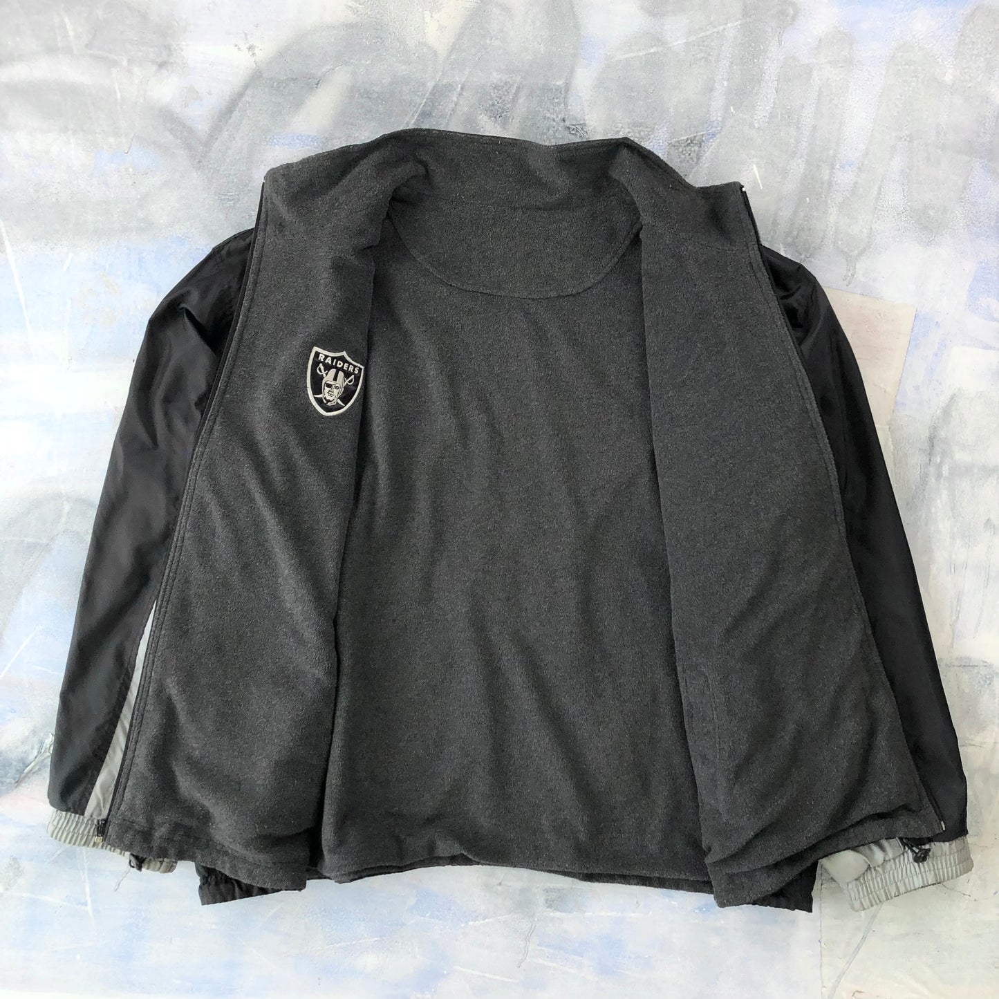 Vintage 90s G-III By Carl Banks NFL Oakland Raiders Reversible Sport Zip Jacket XXXXL