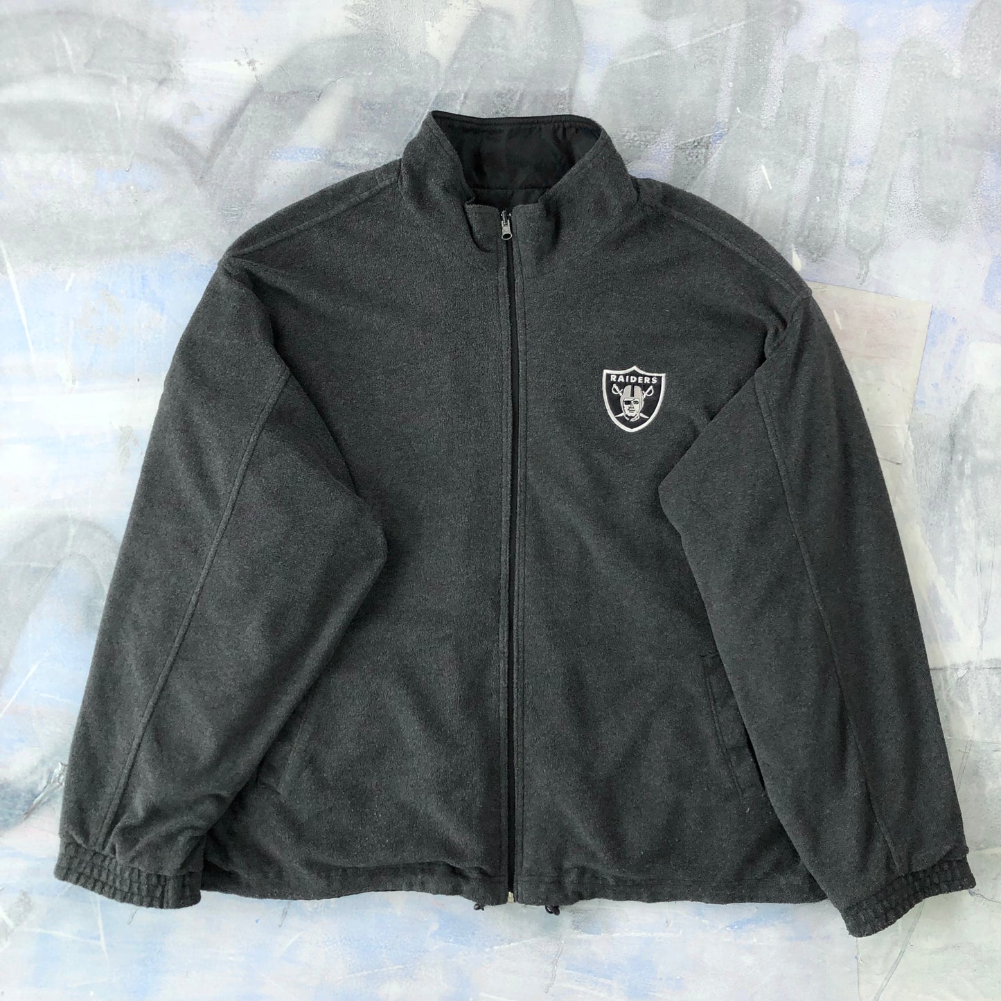 Vintage 90s G-III By Carl Banks NFL Oakland Raiders Reversible Sport Zip Jacket XXXXL