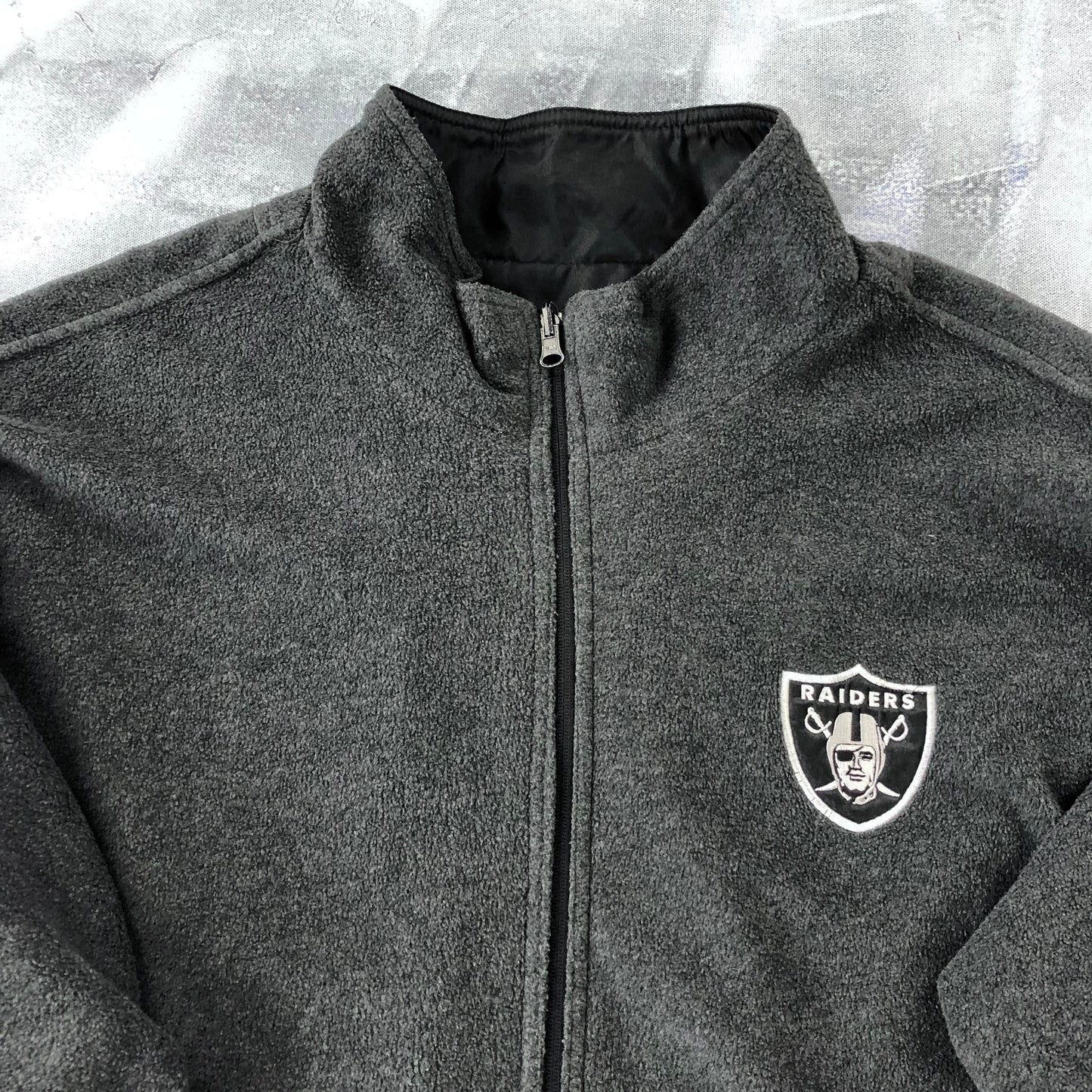 Vintage 90s G-III By Carl Banks NFL Oakland Raiders Reversible Sport Zip Jacket XXXXL