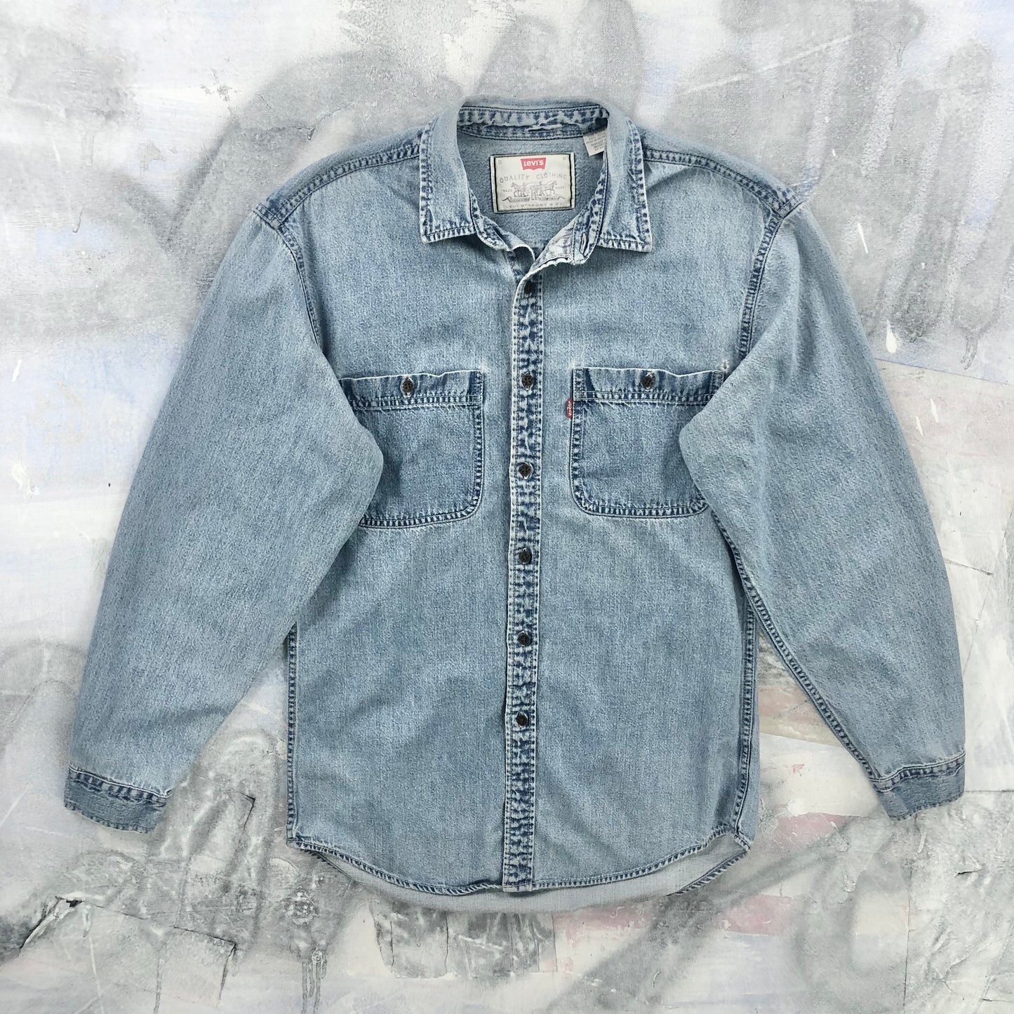 Vintage 90s Levis Denim Button Shirt S