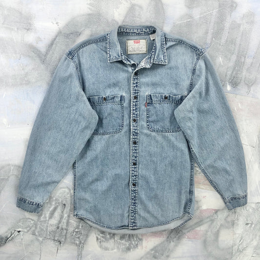 Vintage 90s Levis Denim Button Shirt S