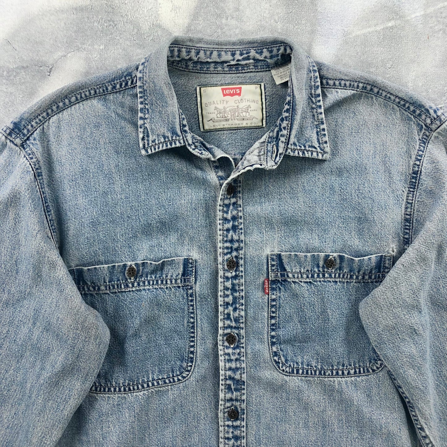 Vintage 90s Levis Denim Button Shirt S