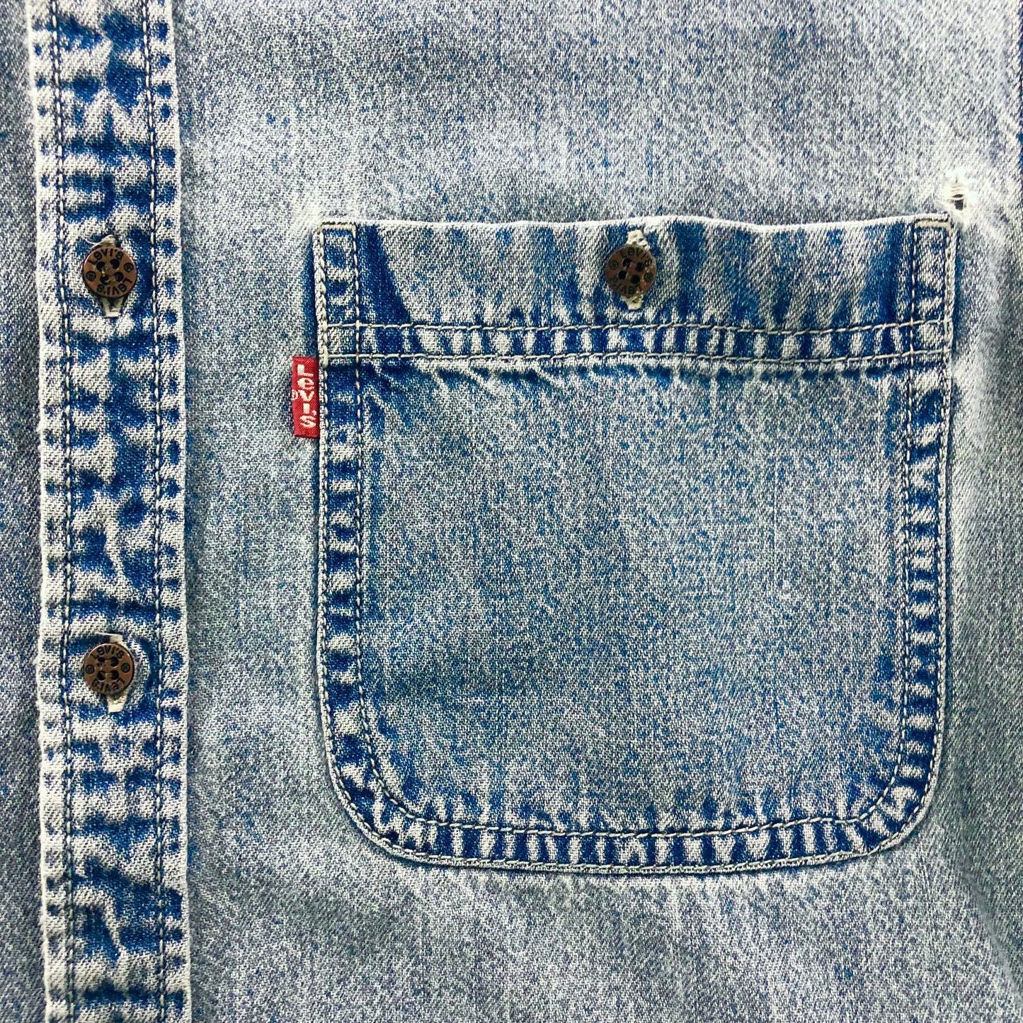 Vintage 90s Levis Denim Button Shirt S