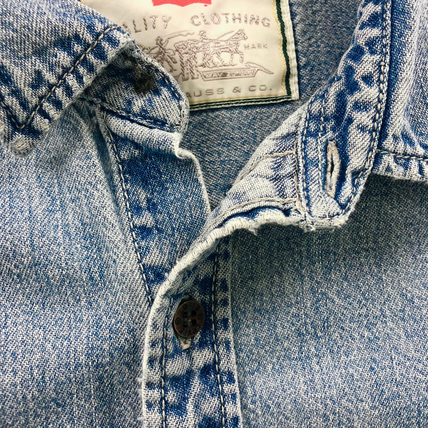Vintage 90s Levis Denim Button Shirt S
