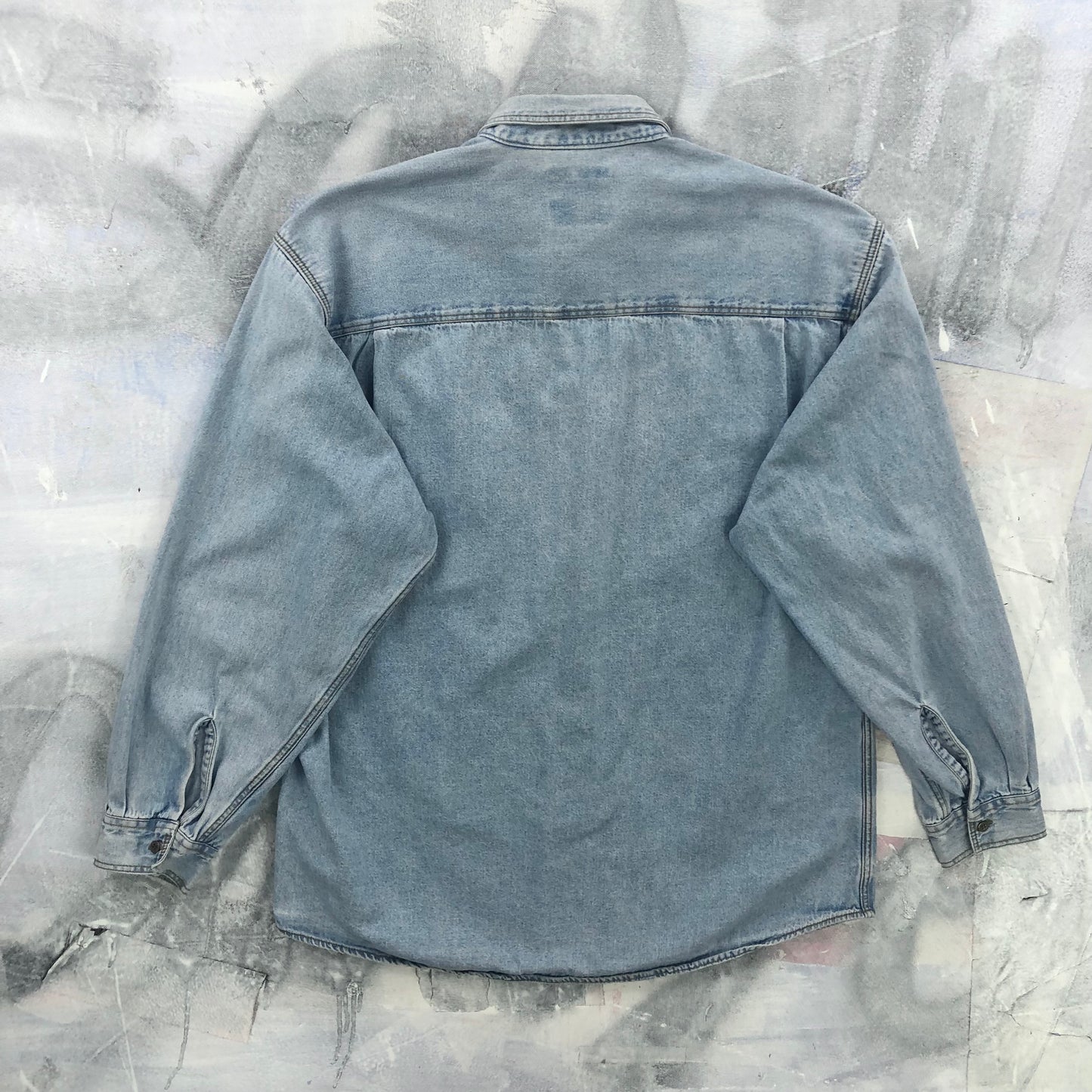 Vintage 90s Levis Orange Tag Denim Button Shirt L