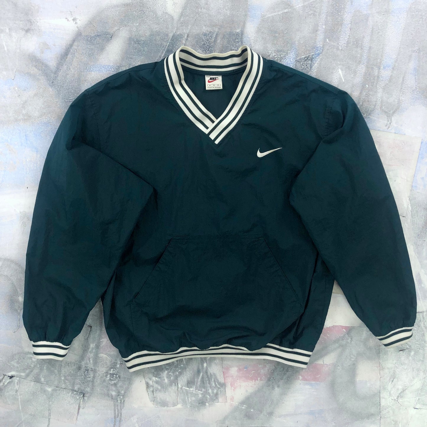 Vintage 90s Nike Swoosh Windbreaker Pullover Jacket M
