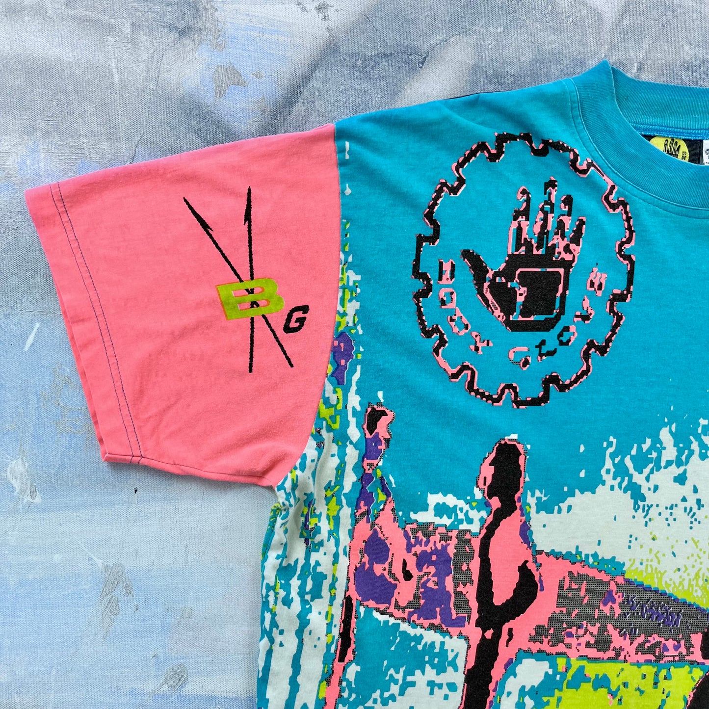 Vintage 80s Body Glove Surfers AOP T Shirt M