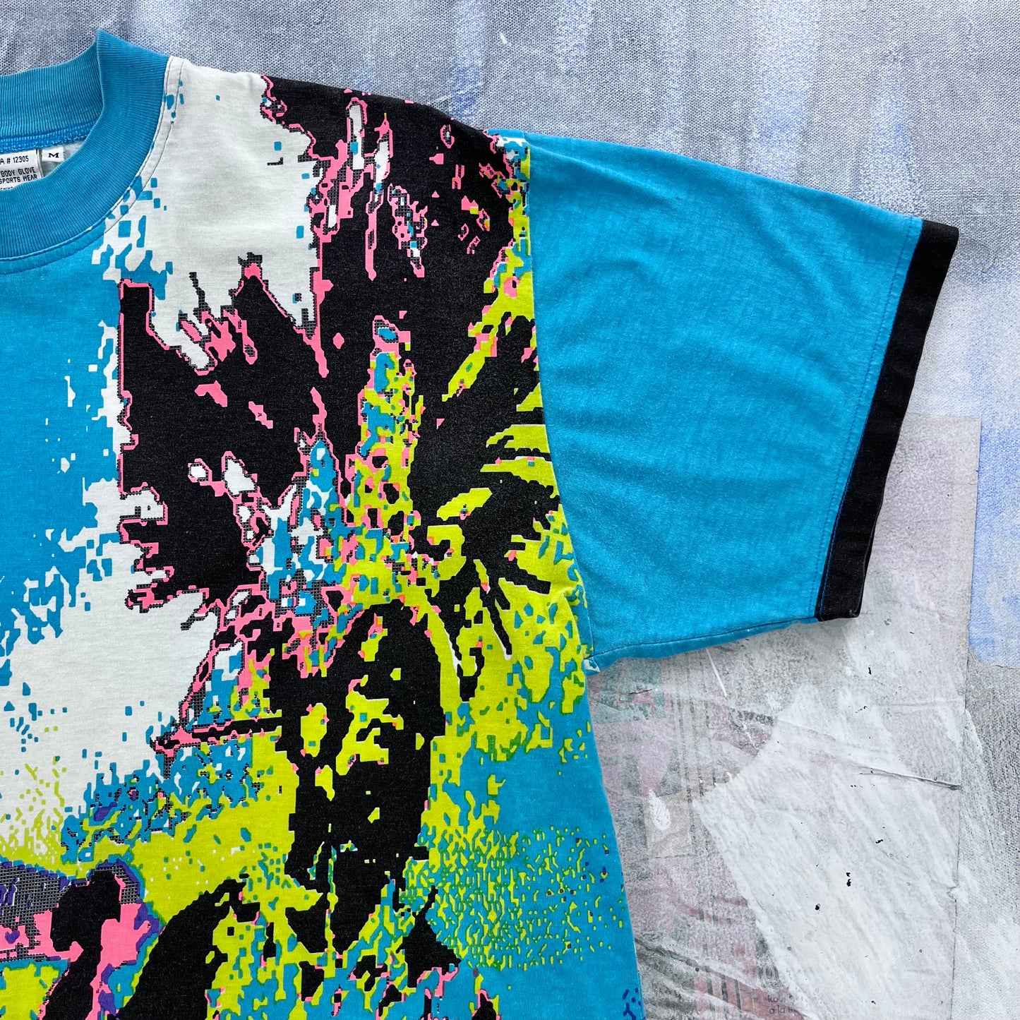 Vintage 80s Body Glove Surfers AOP T Shirt M