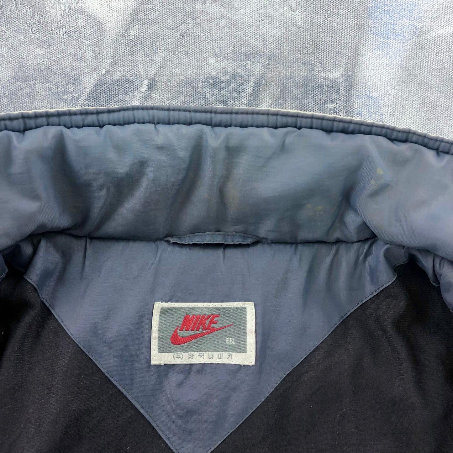 Vintage 80s Nike Korea International Fleece Lined Zip Sport Jacket L