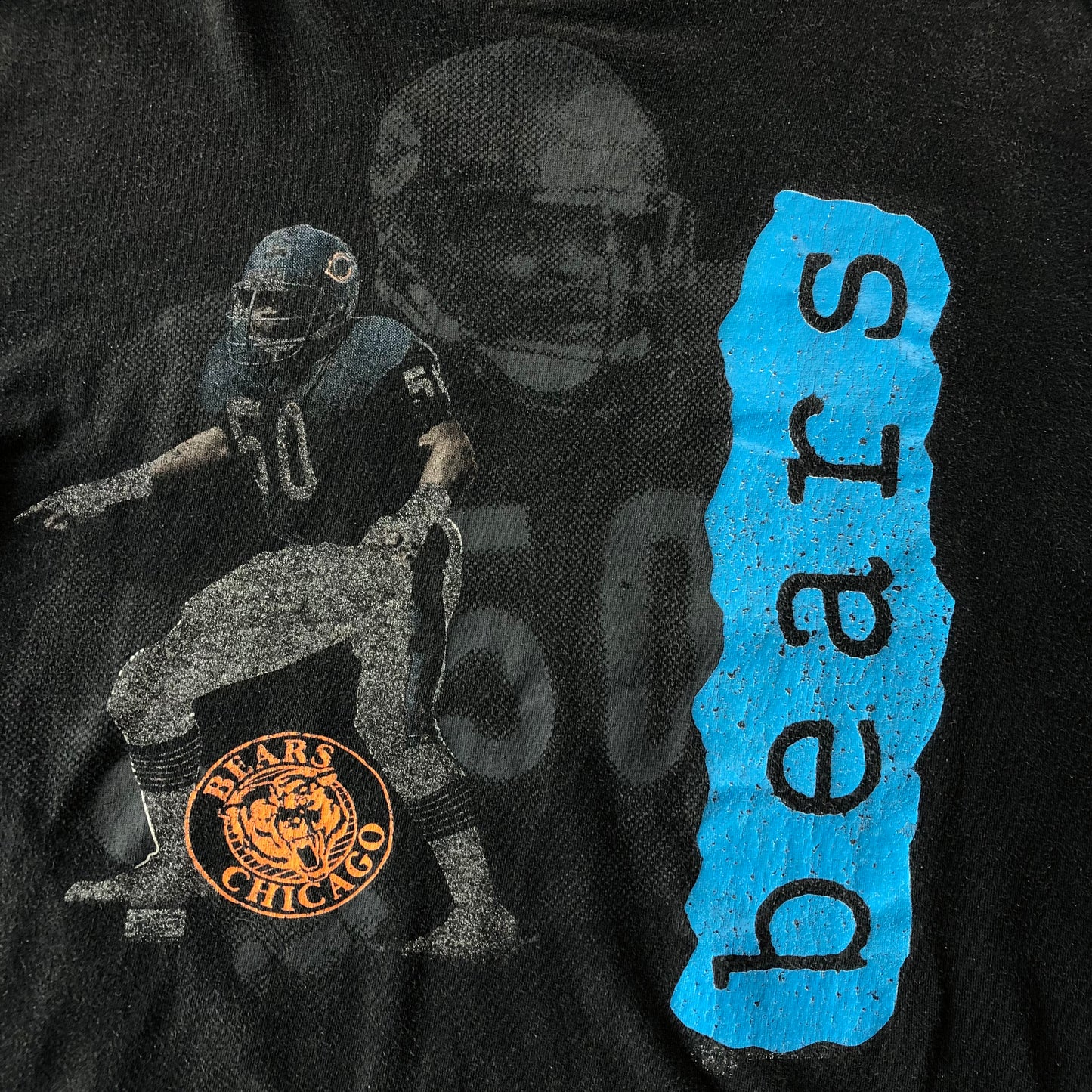 Vintage USA 80s NFL Chicago Bears Mike Singletary Single Stitch T Shirt XL