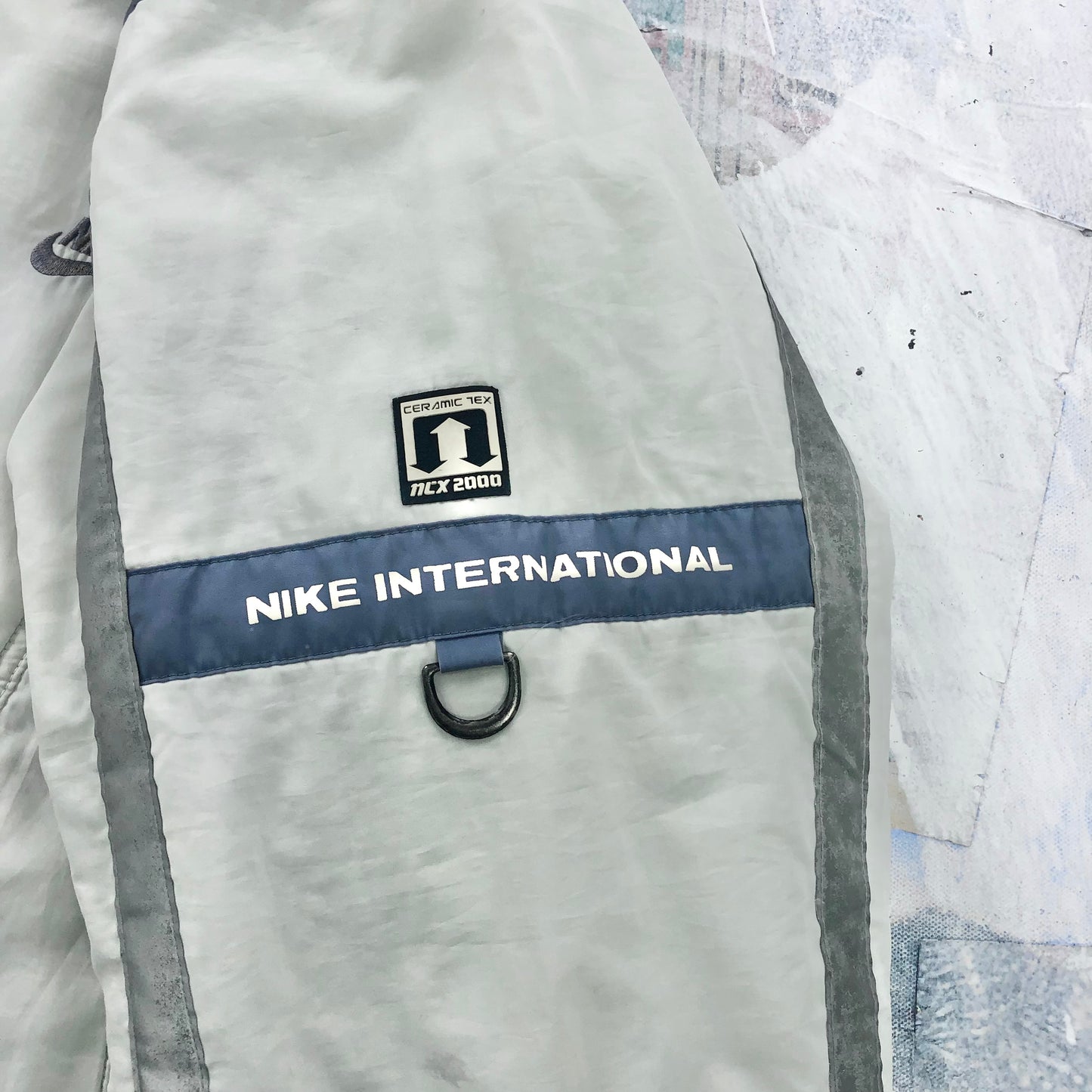 Vintage 80s Nike Korea International Fleece Lined Zip Sport Jacket L