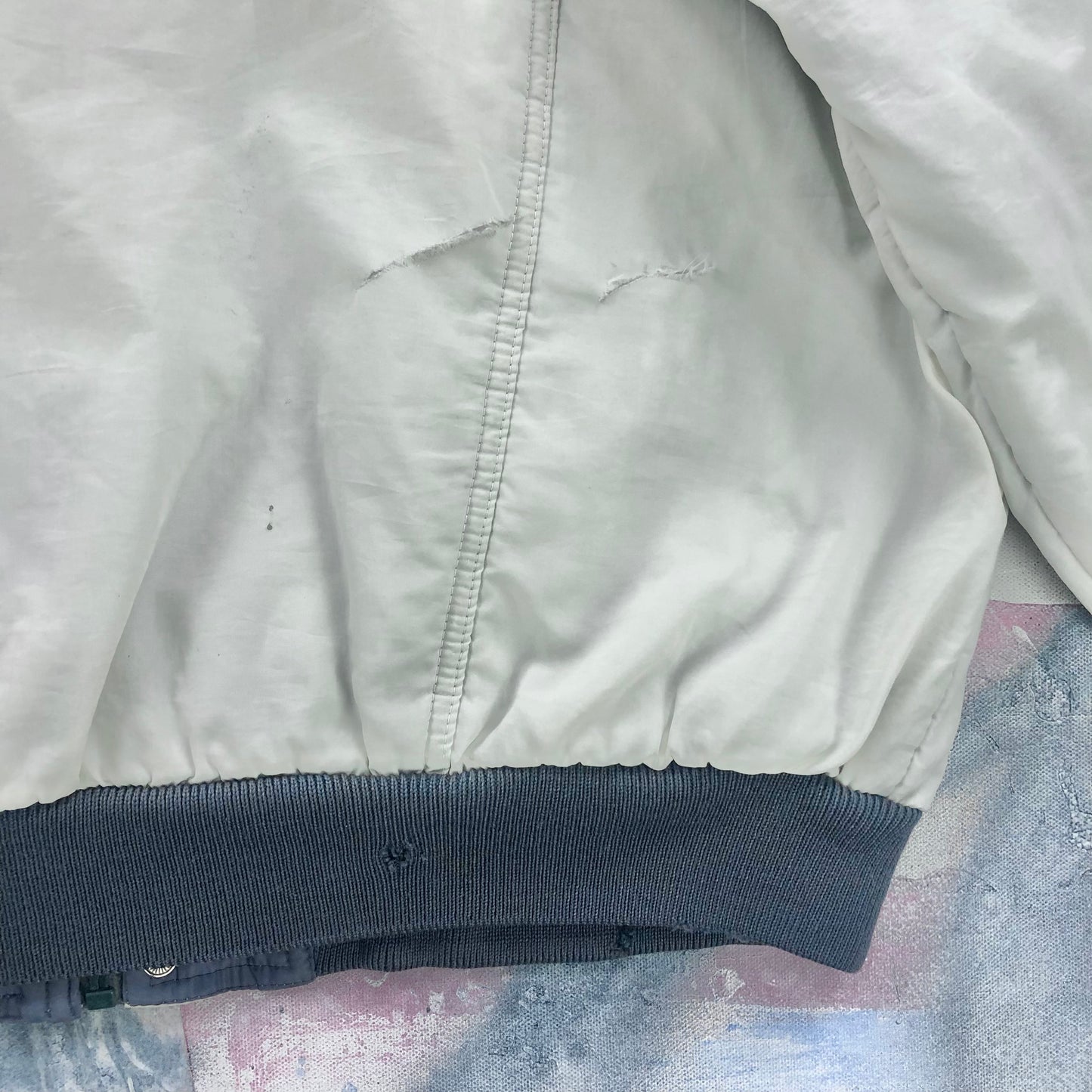 Vintage 80s Nike Korea International Fleece Lined Zip Sport Jacket L