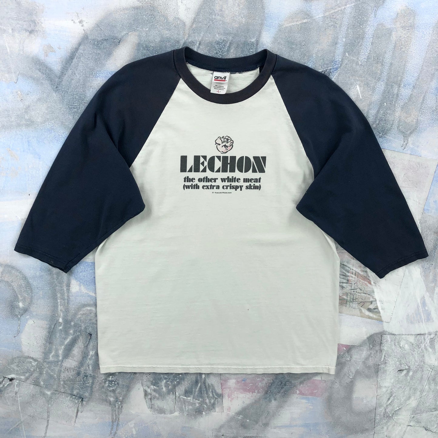 Vintage Lechon The Other White Meat Raglan T Shirt L