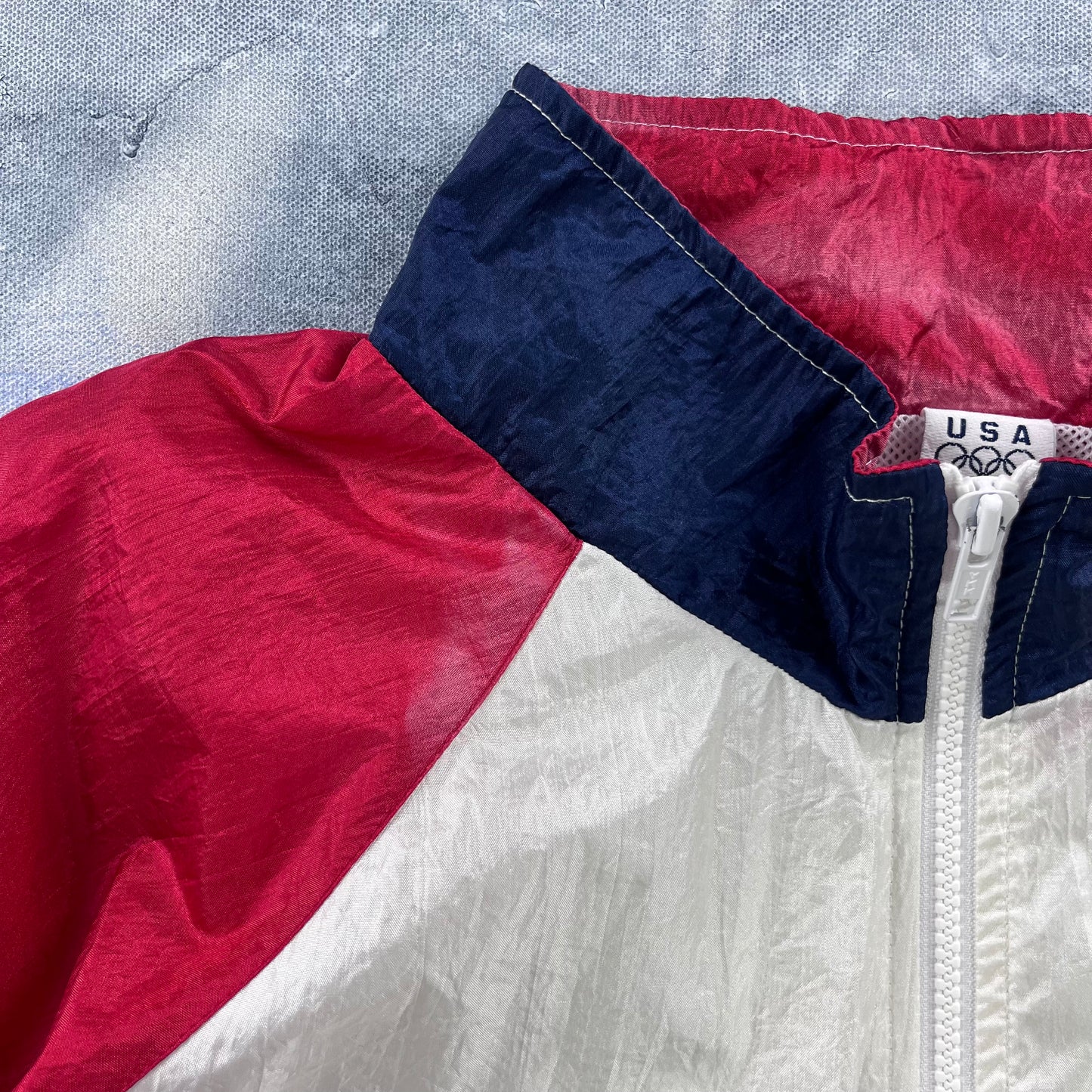 Vintage 90s USA Olympic Team Windbreaker Zip Jacket XXL