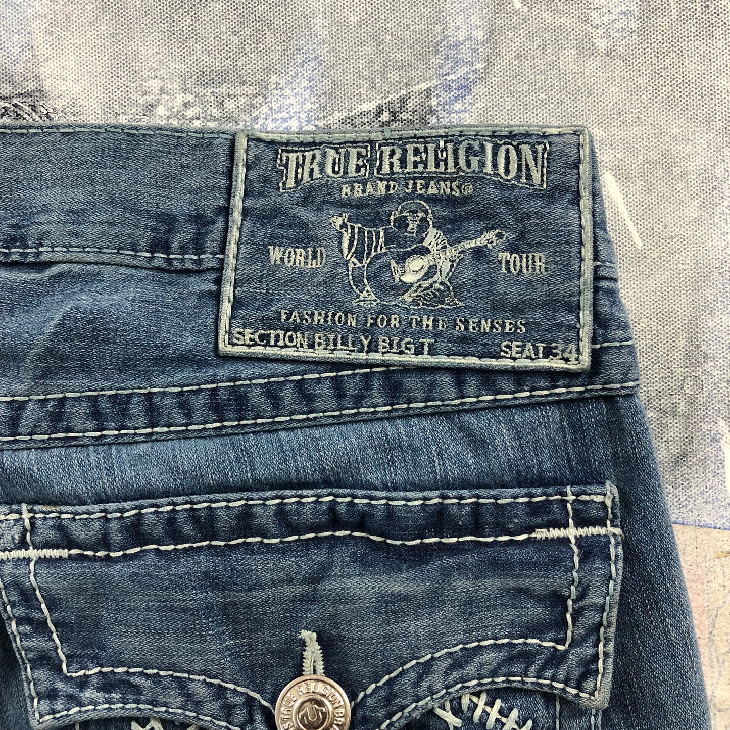 True Religion USA Billy Big T Flared Jean 38