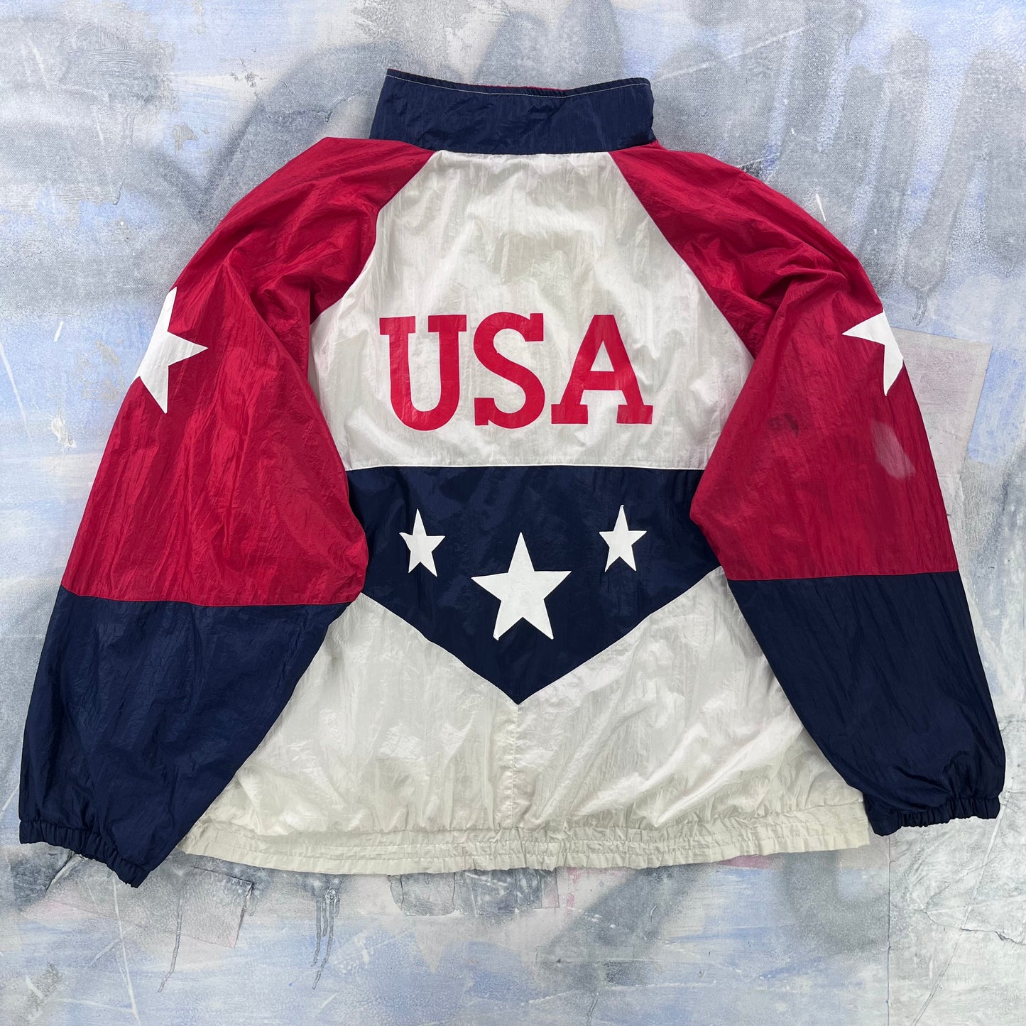 Vintage 90s USA Olympic Team Windbreaker Zip Jacket XXL