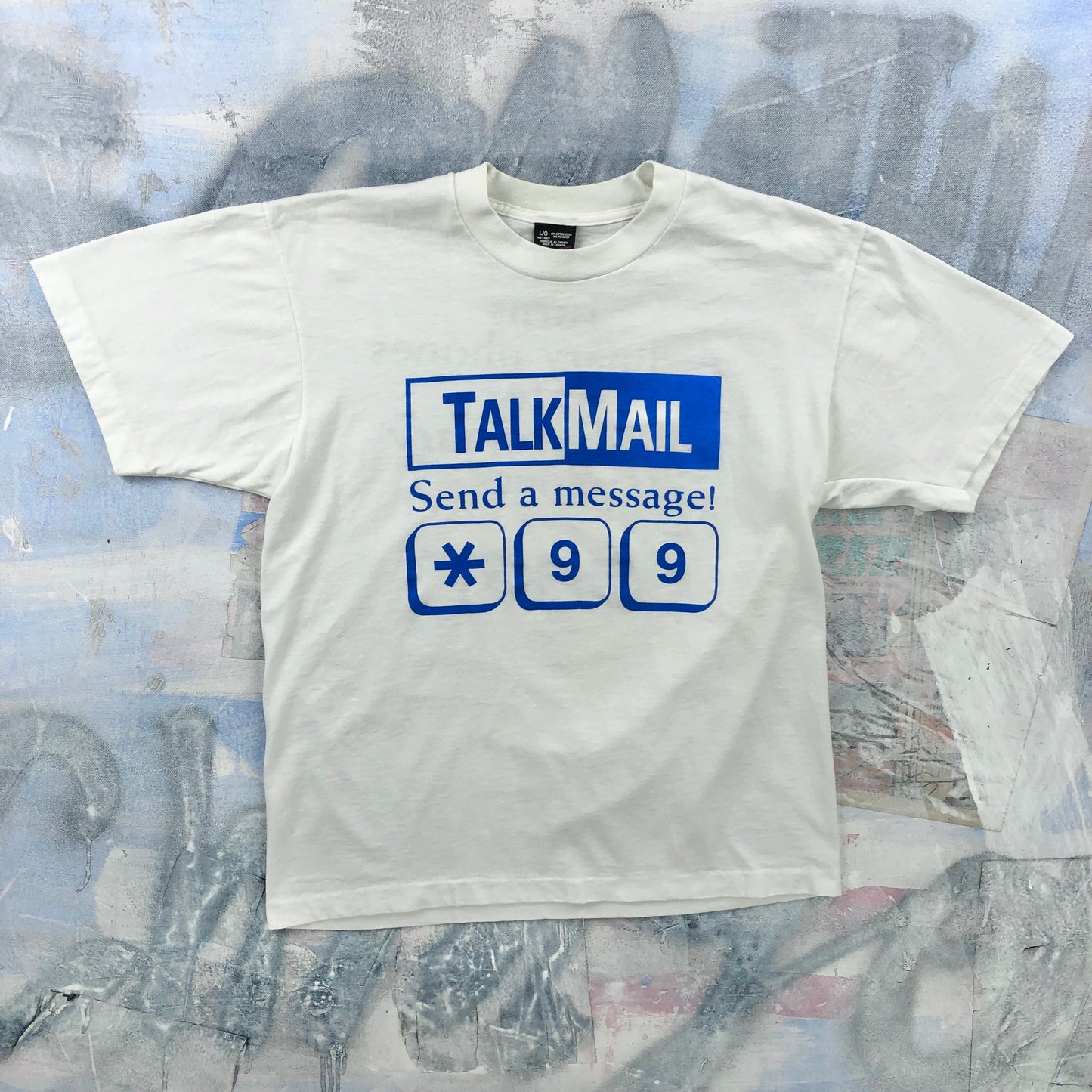 Vintage 90s Talk Mail Send a Message AGT Single Stitch T Shirt L